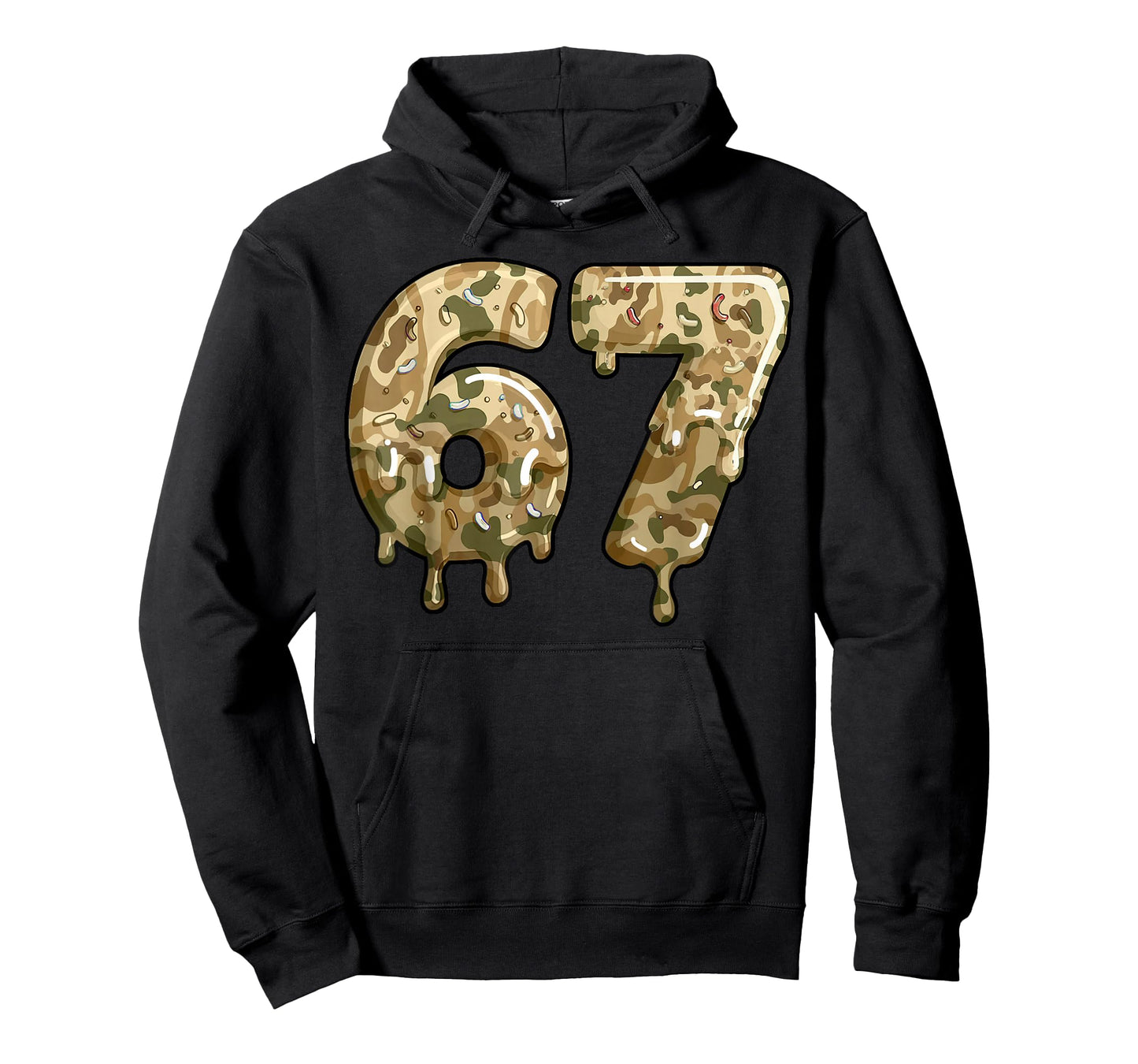 Funny 67 Camo Drip Meme Six Seven Alpha Slang T-Shirt
