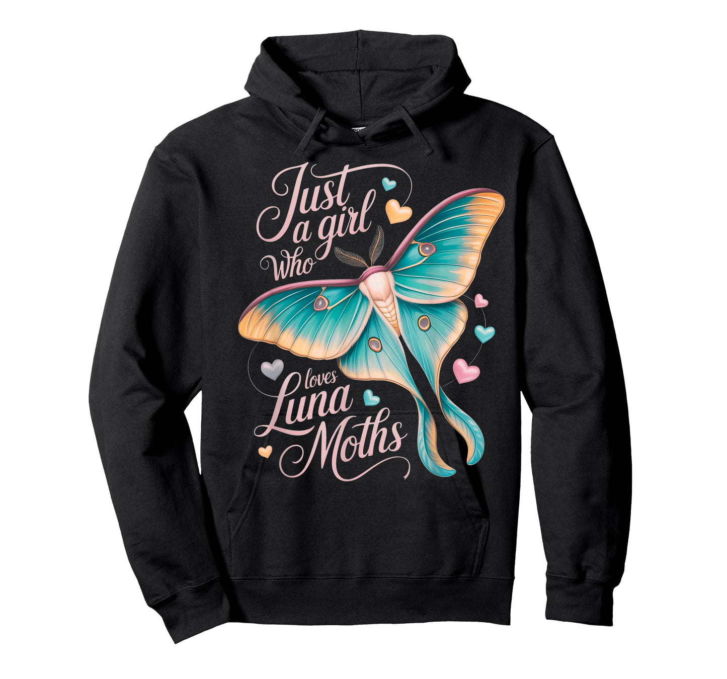 Just A Girl Who Loves Luna Moths Cute Pastel Moth Girl T-Shirt