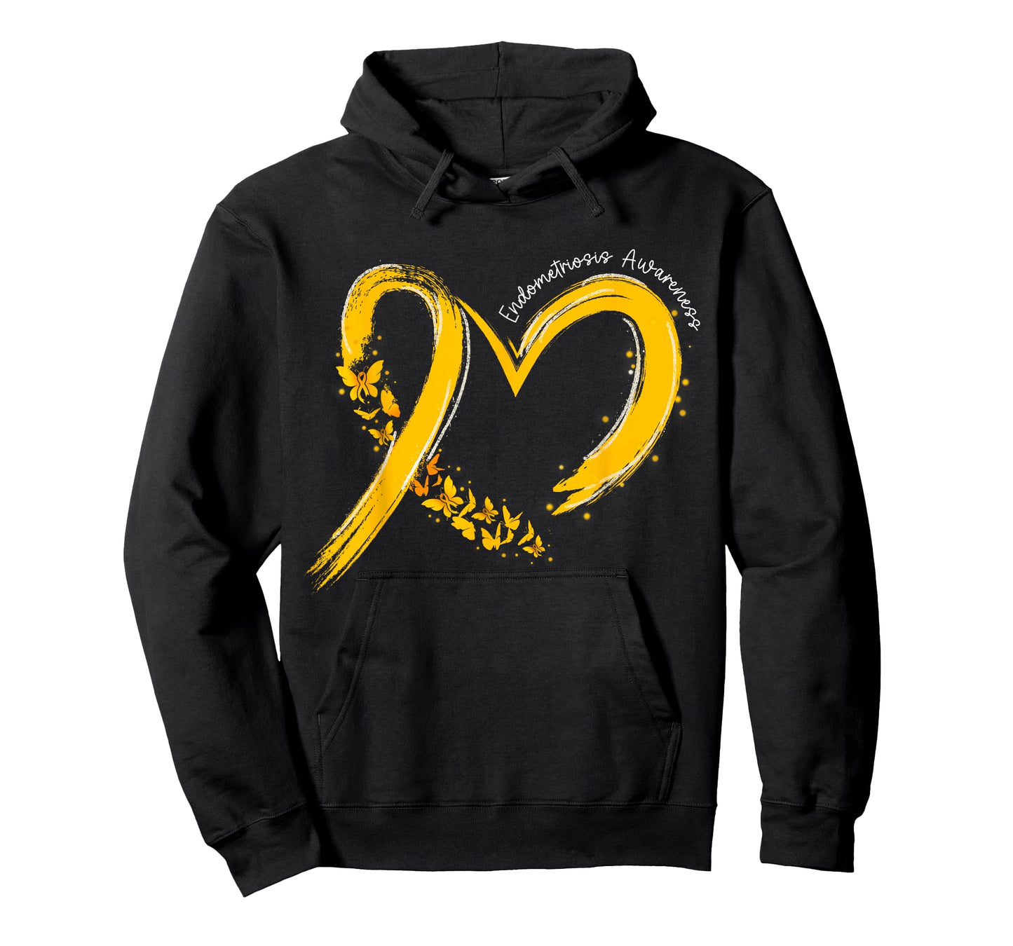 Endometriosis Awareness Heart Yellow Ribbon Endo Support T-Shirt