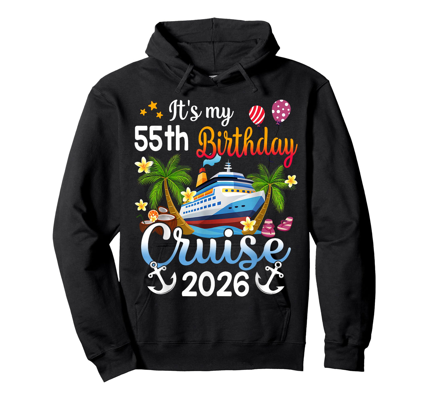 It's My 55th Birthday Cruise Ship 2026 Vacation Party Gift T-Shirt