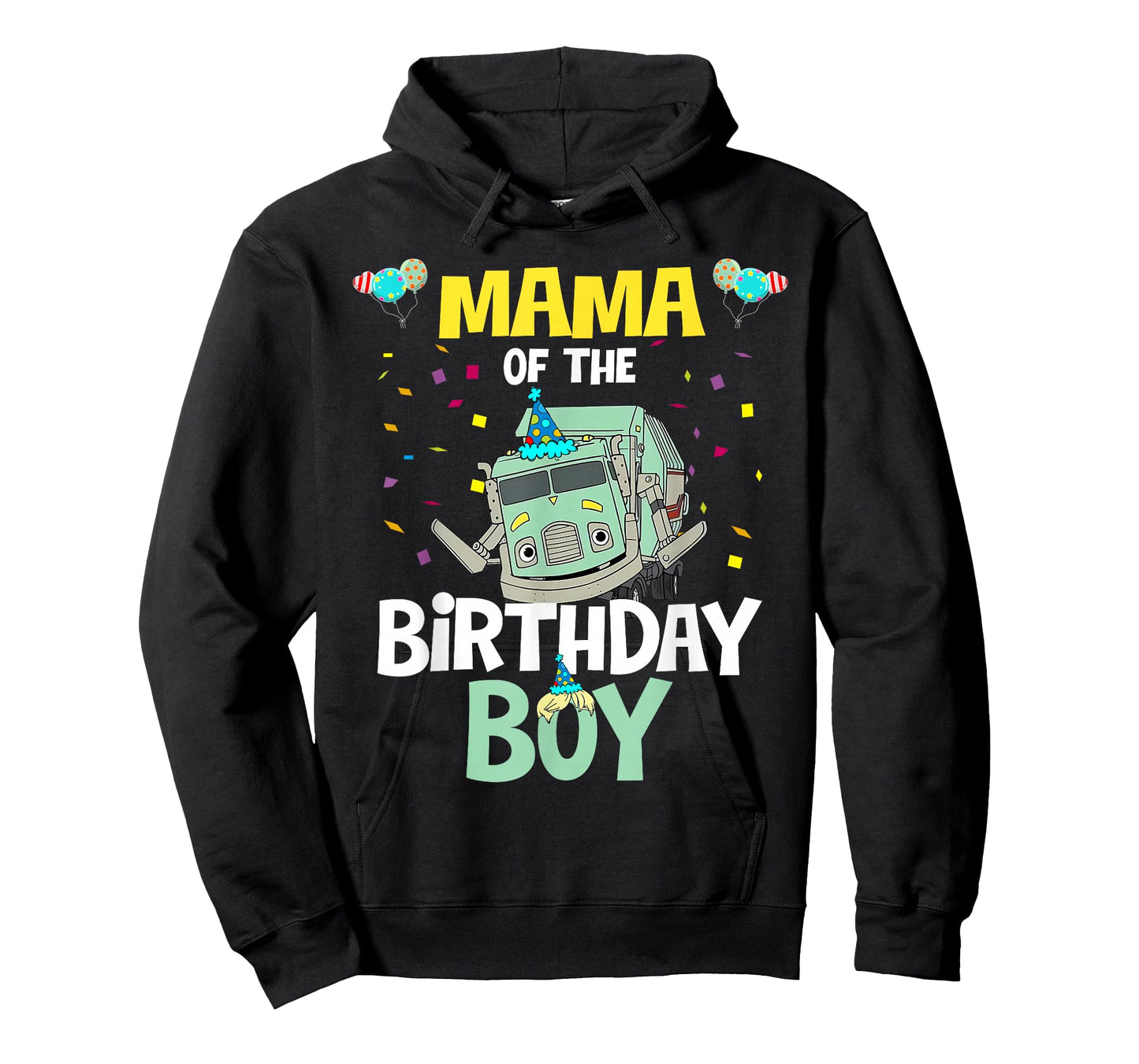 Mama of The Birthday Boy Garbage Truck Recycling Trash T-Shirt