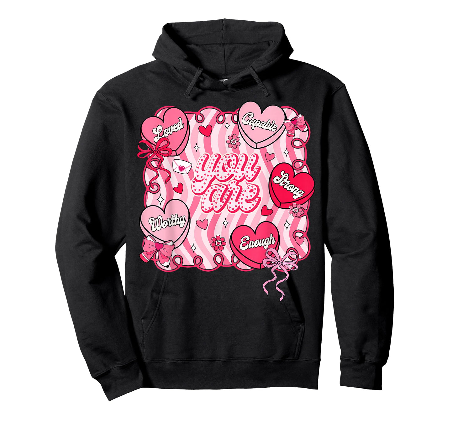 Valentine Preppy You are Loved Worthy Enough Heart Teacher T-Shirt