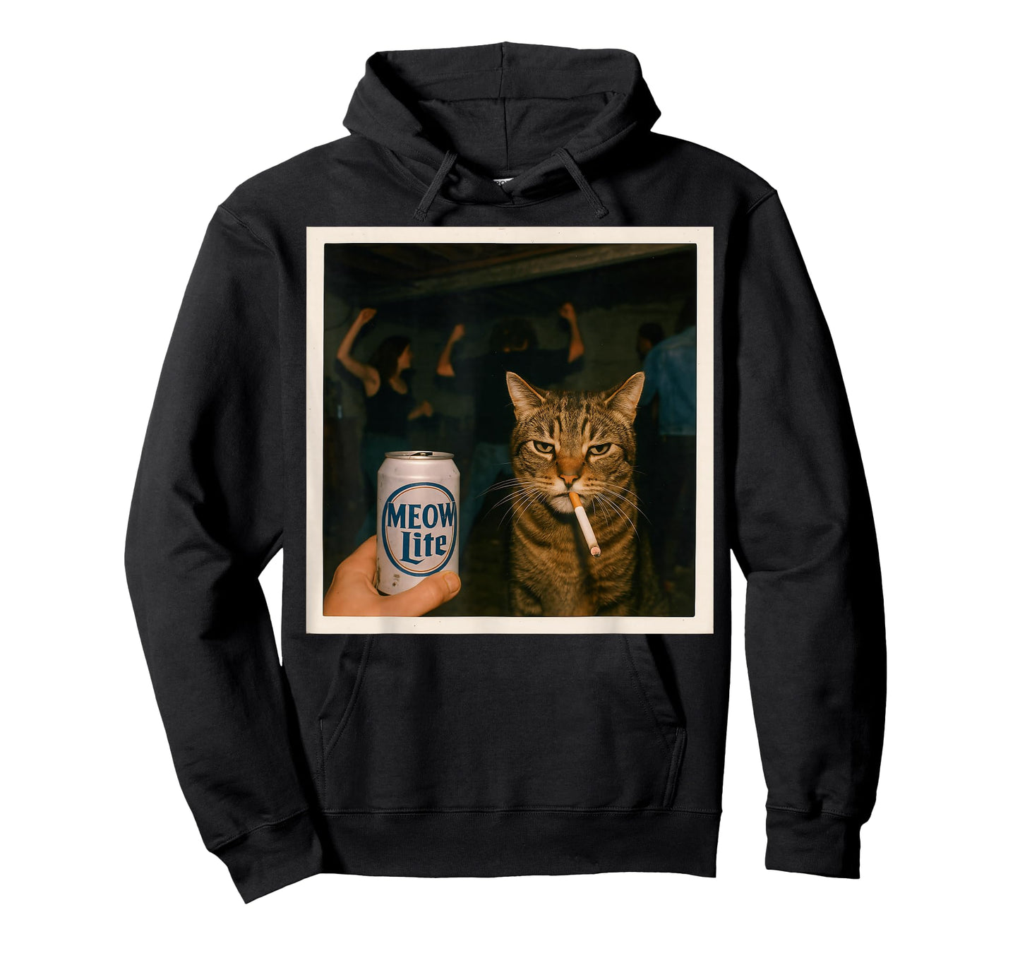 Meow Lite Party Cat Stupid Brainrot Humor Aesthetic T-Shirt