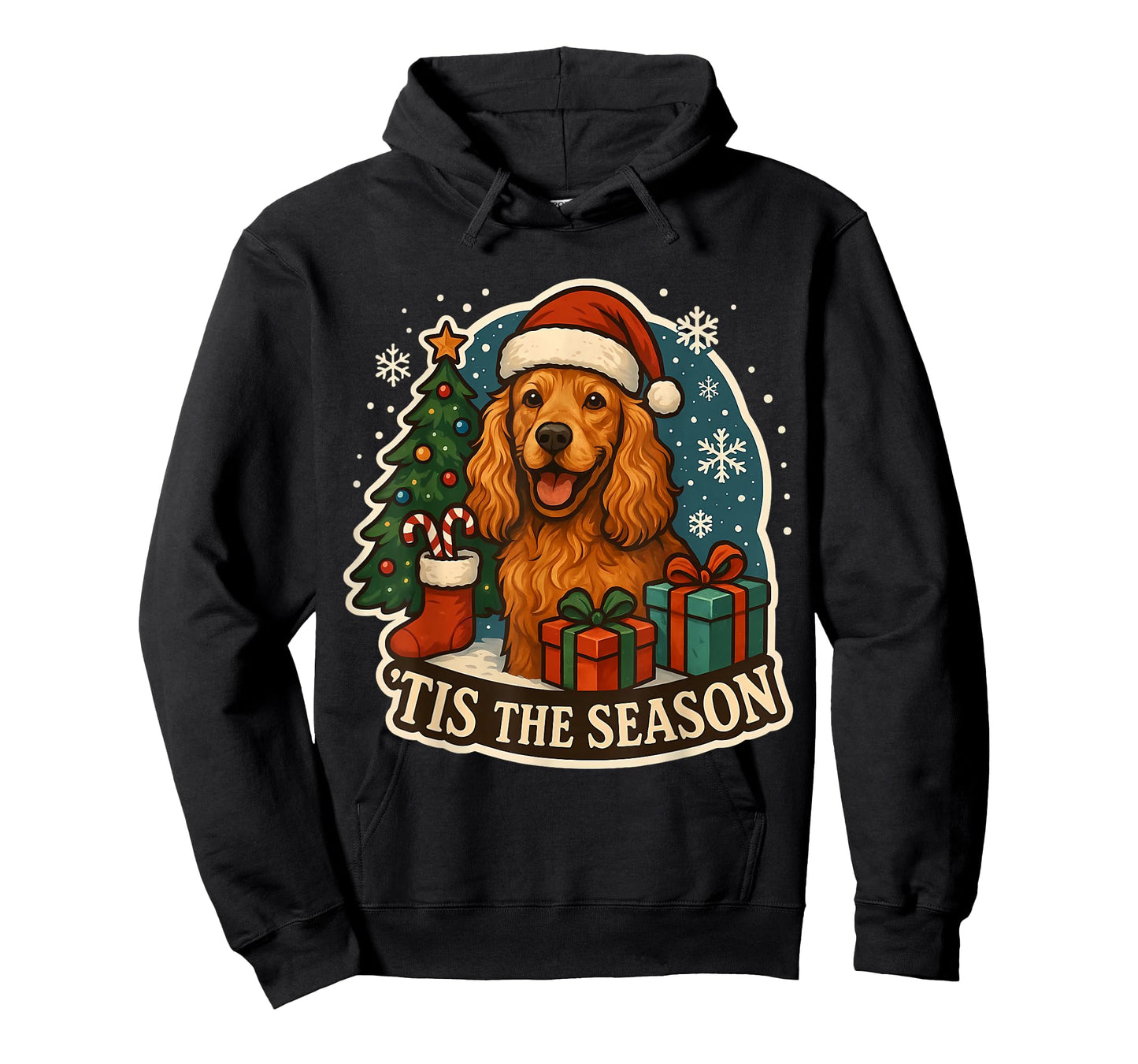 Tis The Season English Cocker Spaniel Dog Merry Christmas T-Shirt
