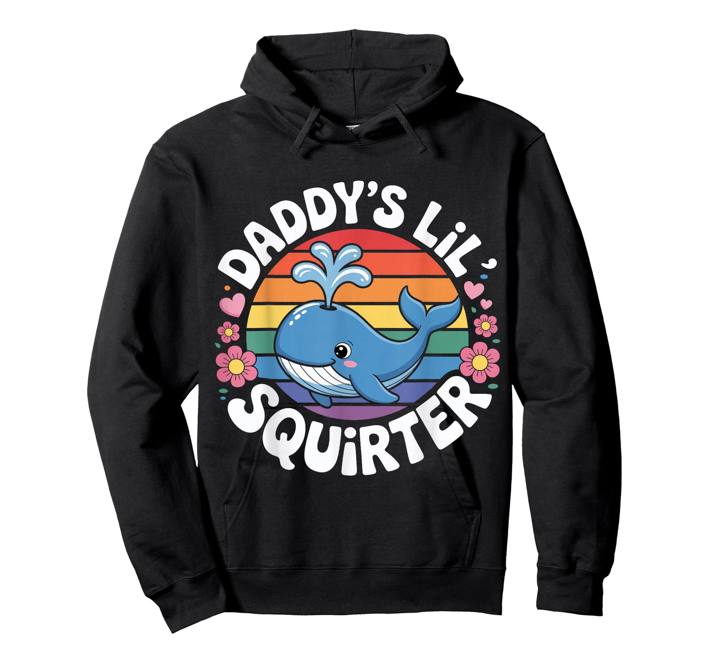 Daddy's Lil' Squirter Whale Vintage Sarcastic Funny Saying T-Shirt