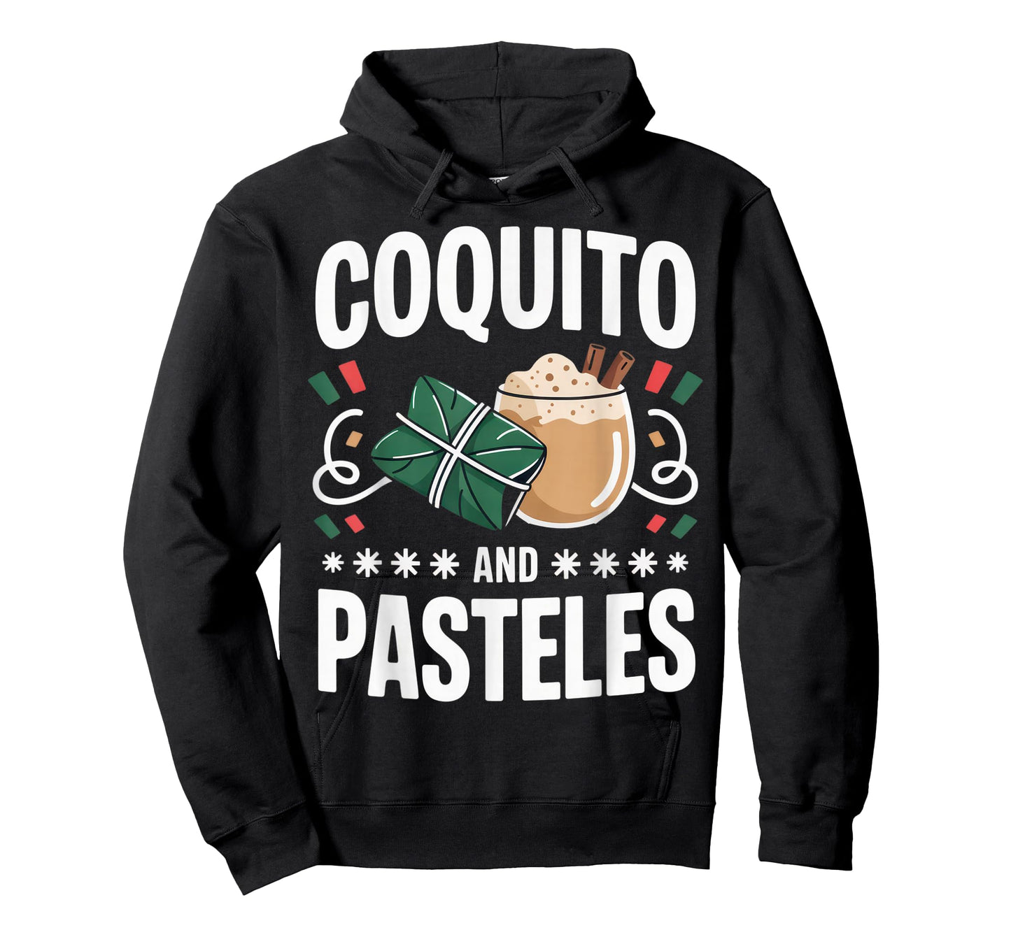 Coquito and Pasteles Foodie Family Funny Christmas T-Shirt