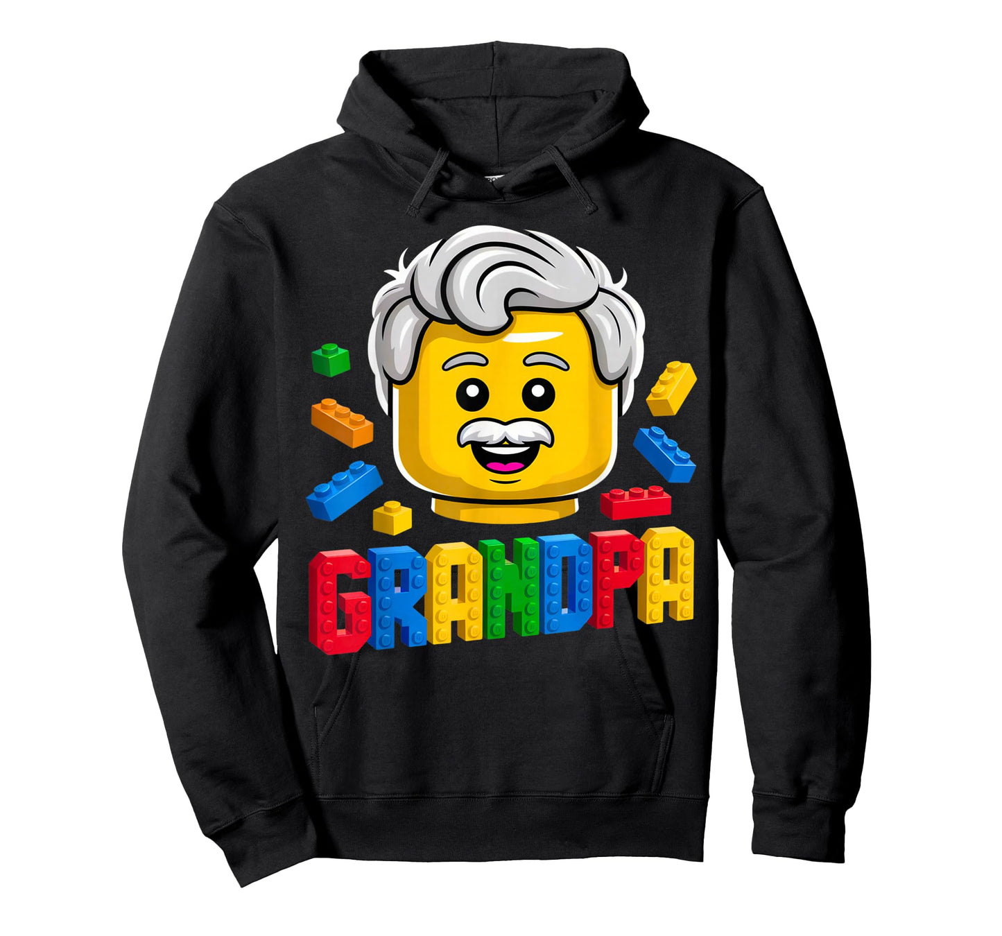 Family Grandpa Master Builder Building Brick Blocks Kids T-Shirt