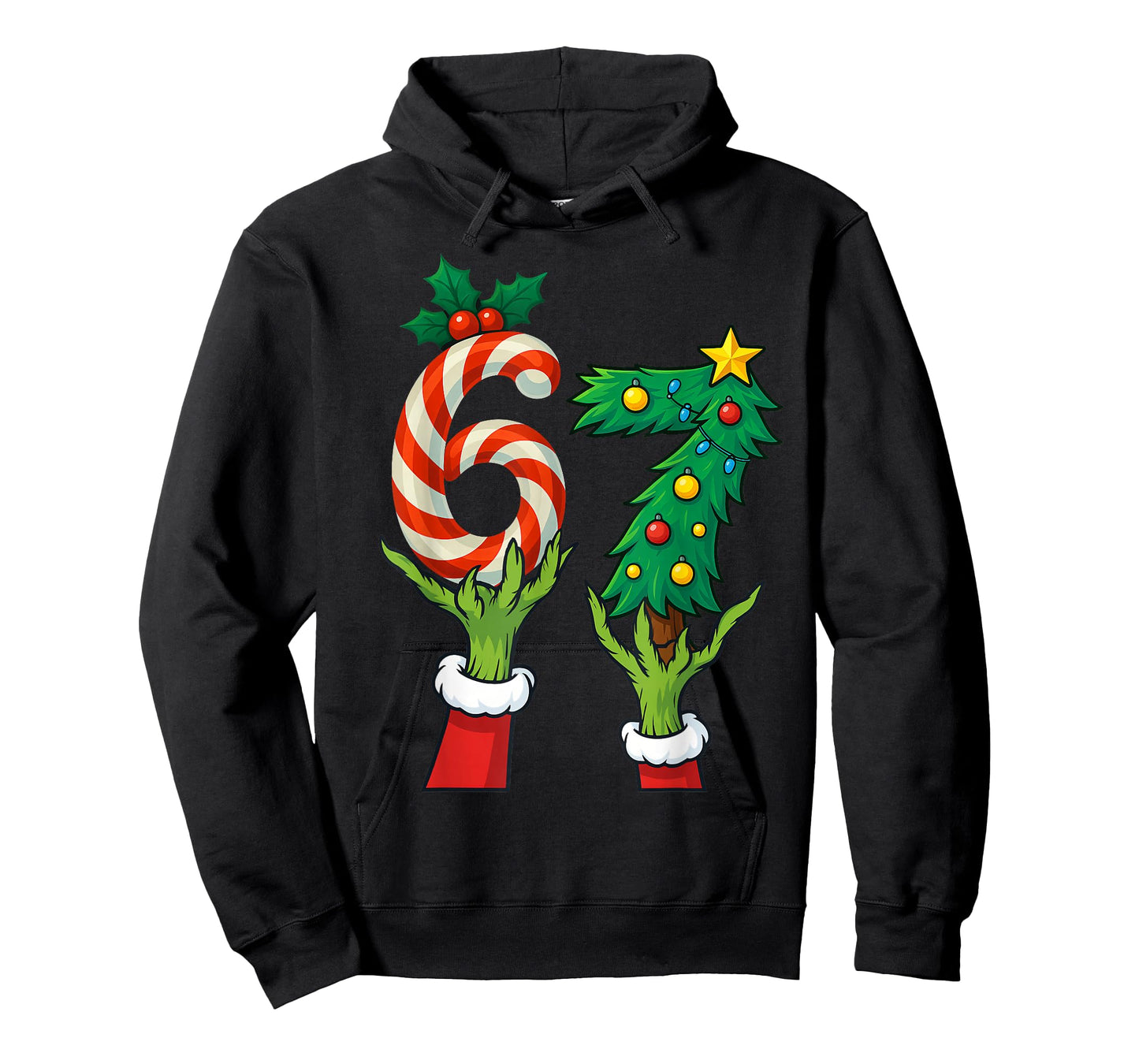 67 Christmas 6 7 Meme Hands Holiday Gen Alpha for Kids Youth T-Shirt