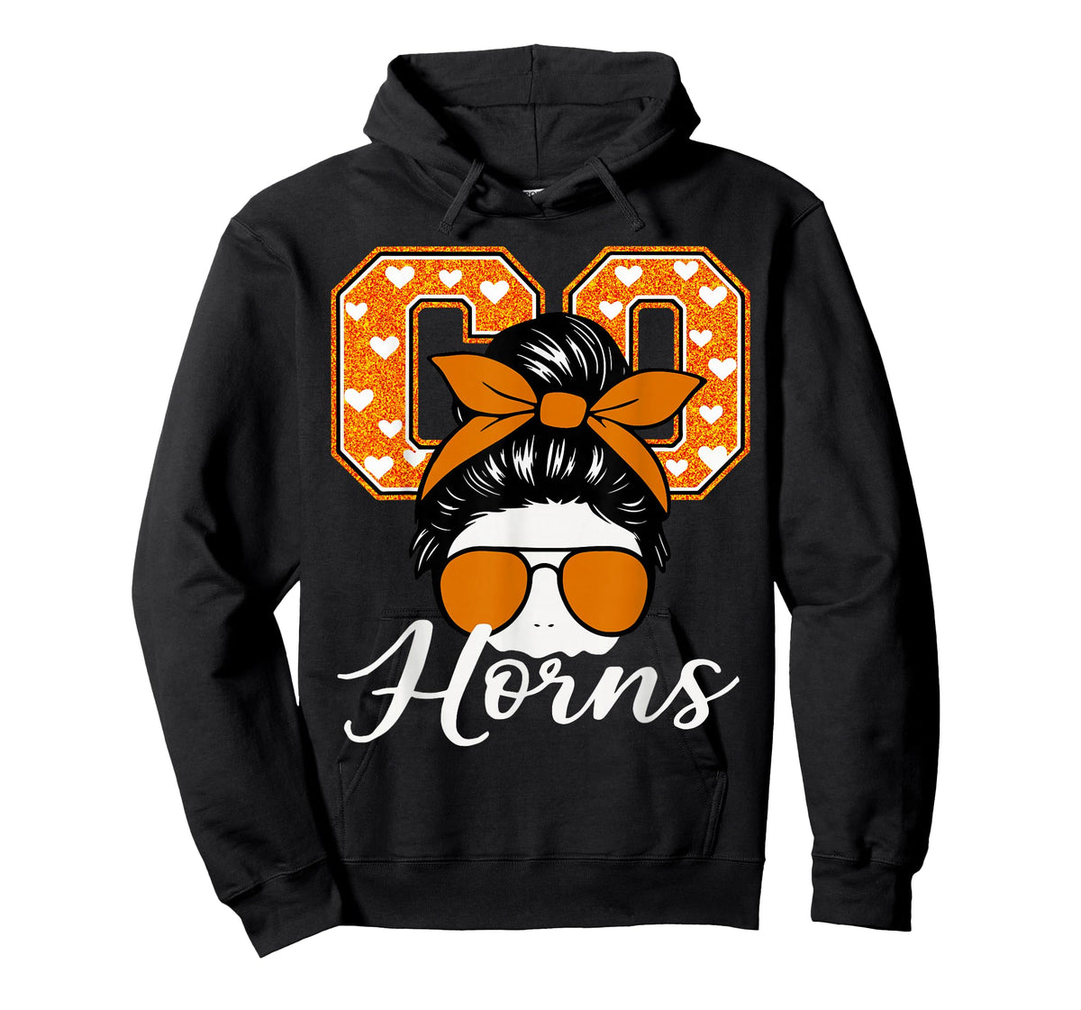 Retro Go Horns Name Game Day Gift for Men Women T-Shirt