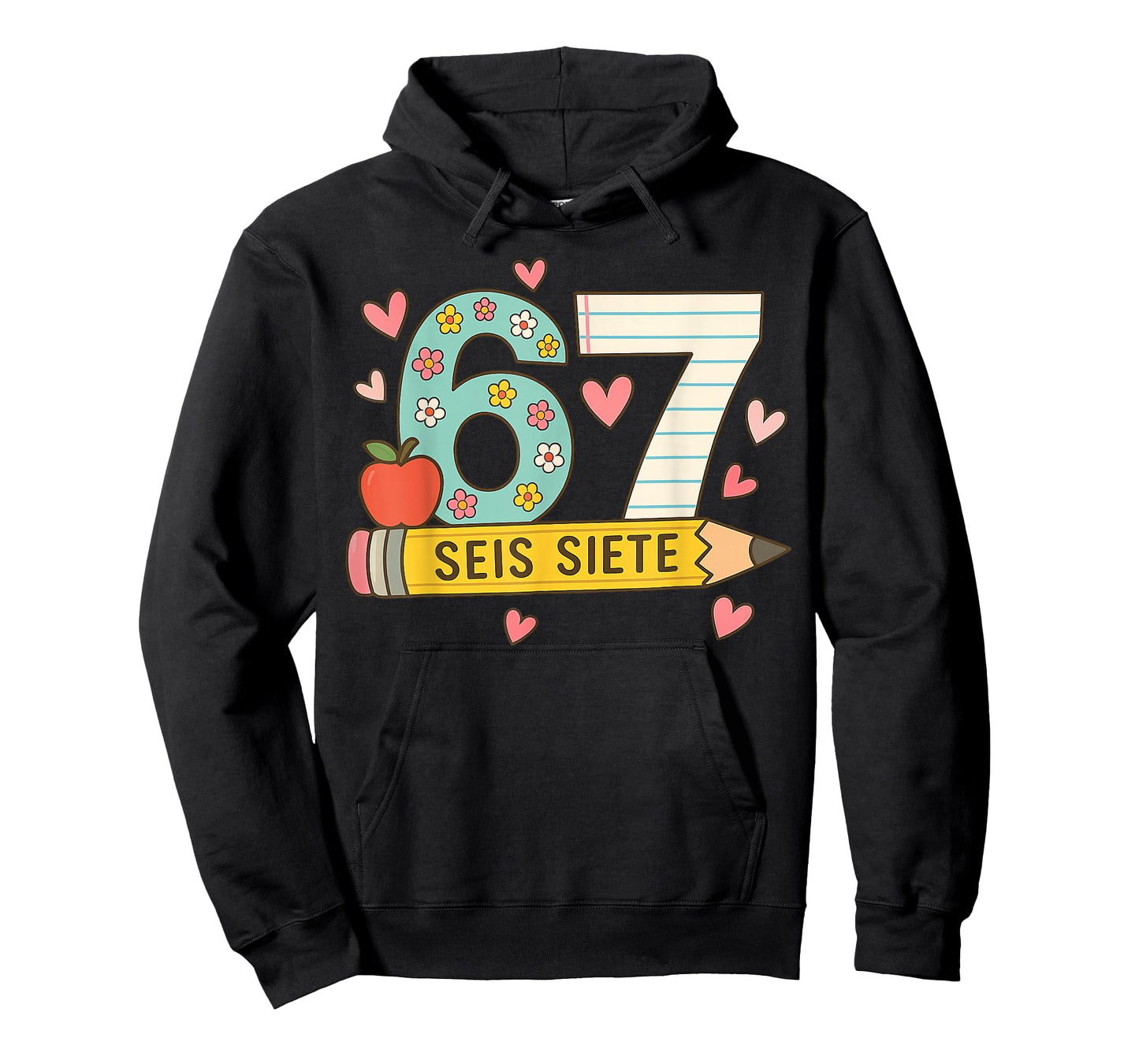 SEIS Siete Spanish 67 Funny Six Seven Espanol Funny School T-Shirt