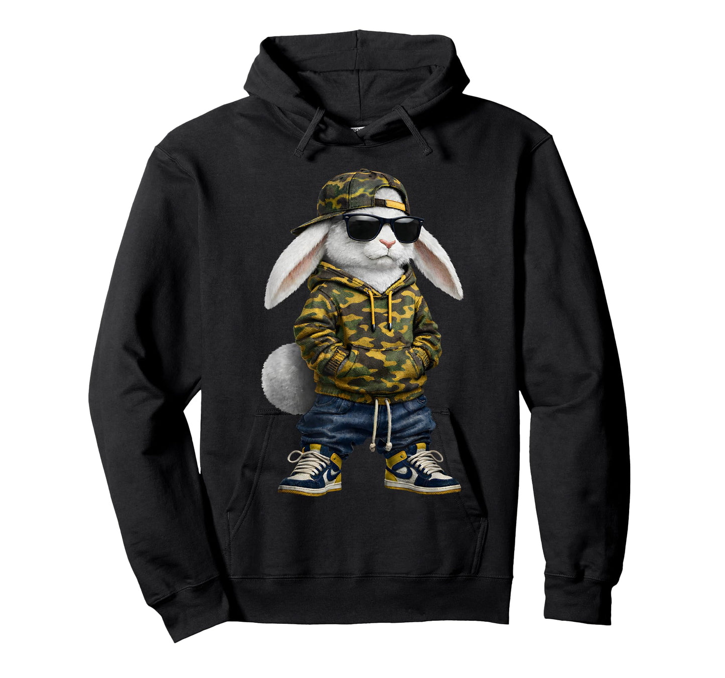 Funny Rabbit Hip Hop Bunny Camo Easter Men Boy Toddler Kid T-Shirt