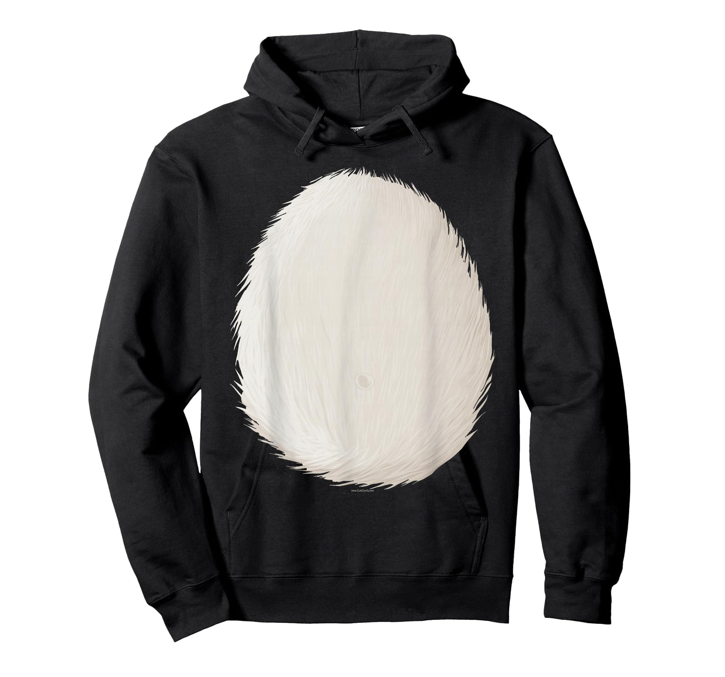 White Fur Belly DIY Halloween Costume Furry Tummy Cosplay T-Shirt