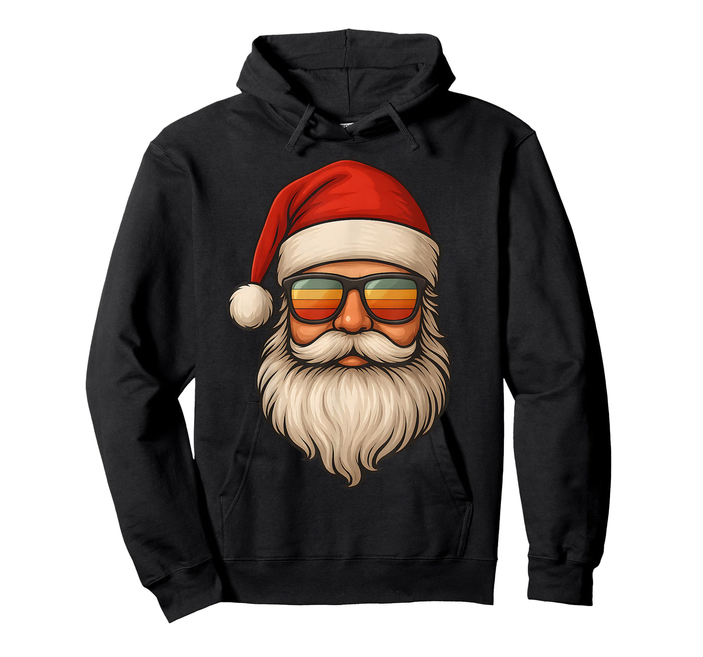 Retro Santa with Sunglasses Funny Christmas for Men Boys Dad T-Shirt
