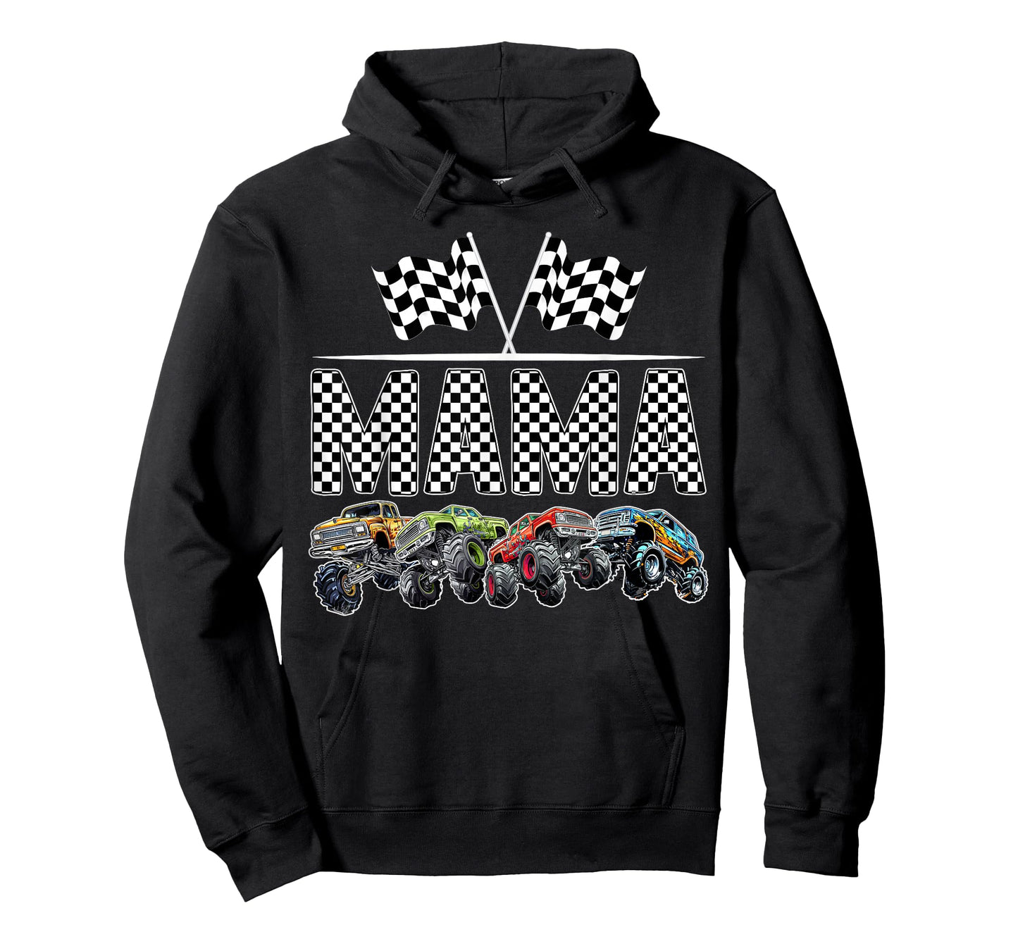 Mama Retro Monster Truck Family Birthday Matching T-Shirt