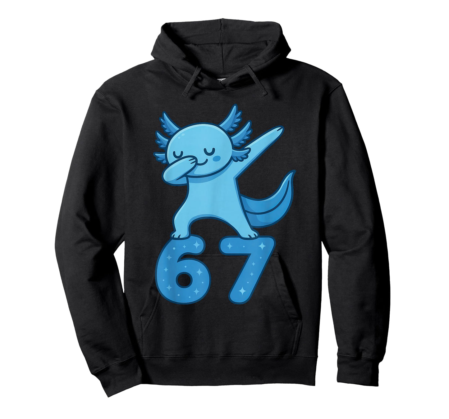 Axolotl Dabbing 67 Meme Six Seven Funny Gen Alpha T-Shirt