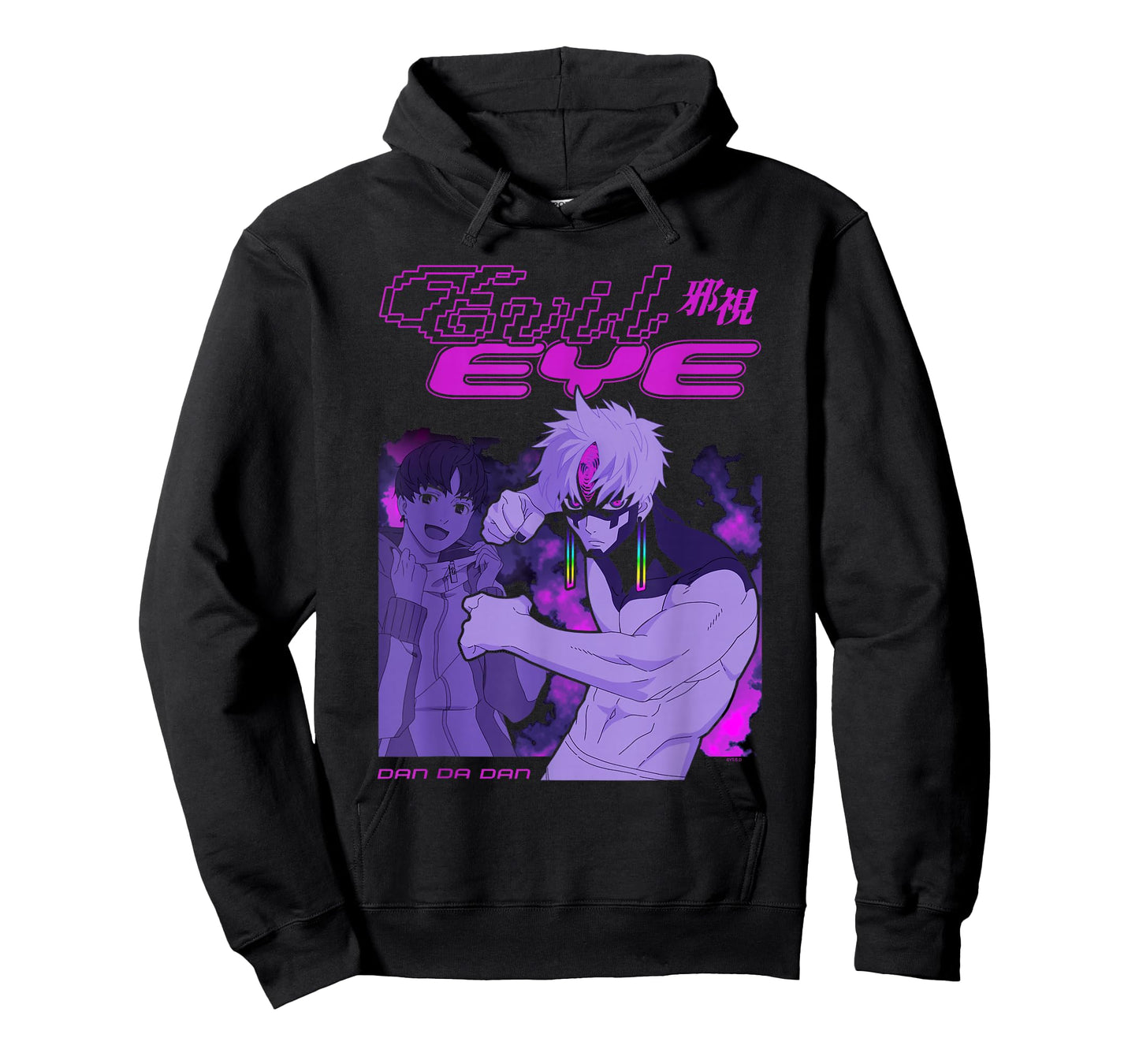 Dan Da Dan Evil Eye Jiji Neon Rave Y2K Anime T-Shirt