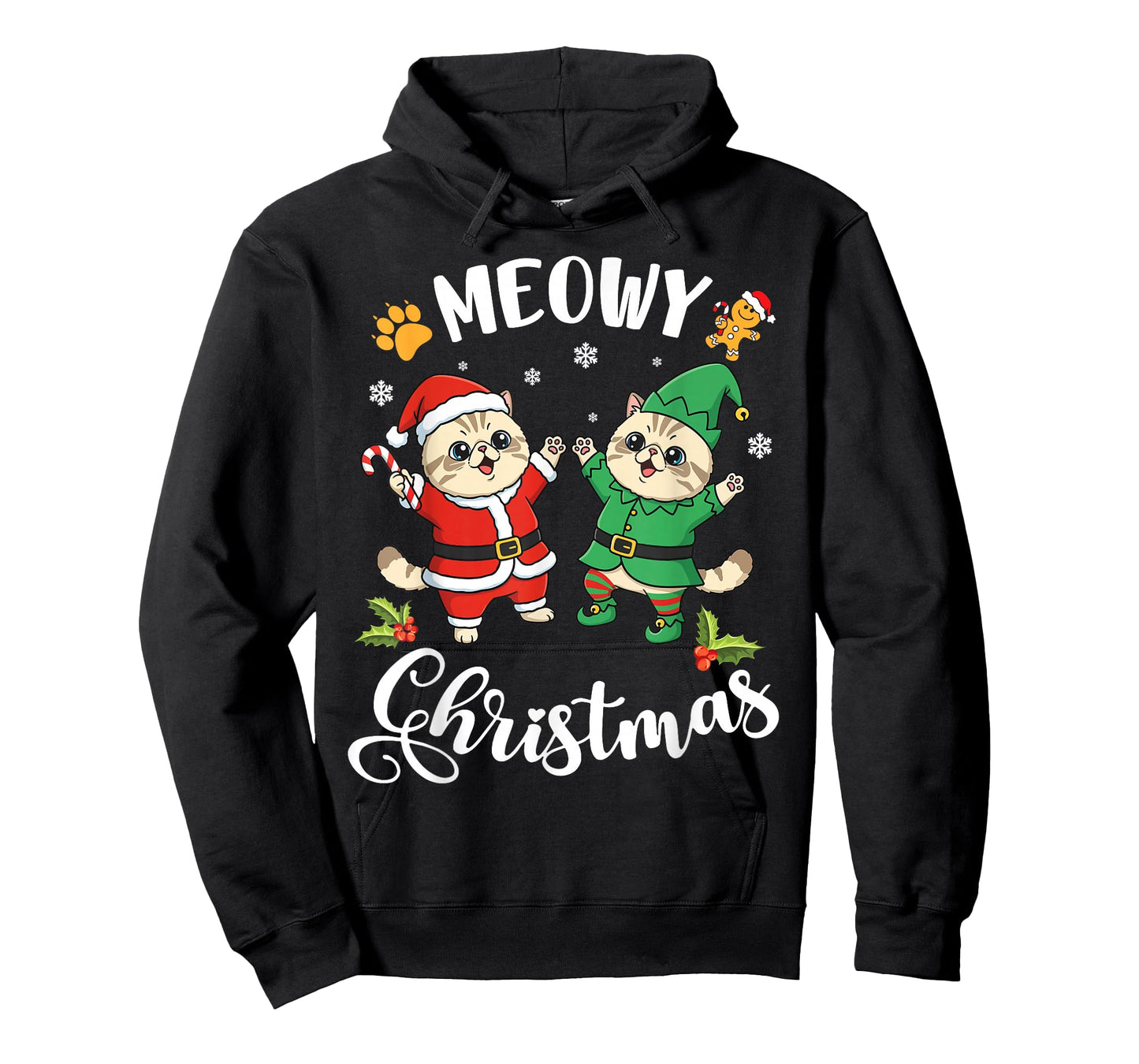 Exotic Shorthair Cats Dancing Together Meowy Christmas Day T-Shirt