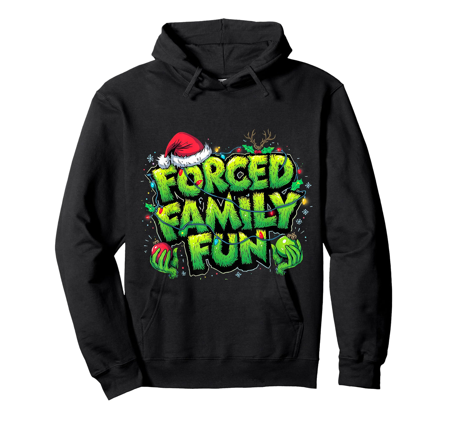 Forced Family Fun Funny Christmas Holiday Design T-Shirt