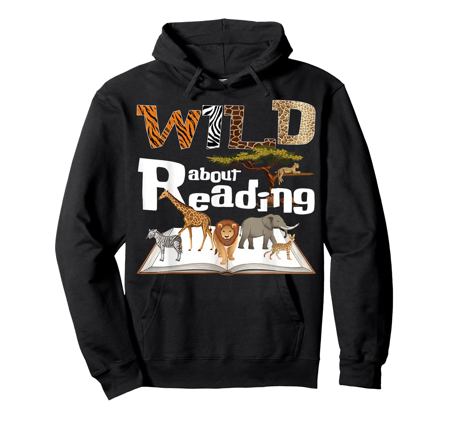 Wild About Reading Animals and Book Lovers Teacher Kids T-Shirt