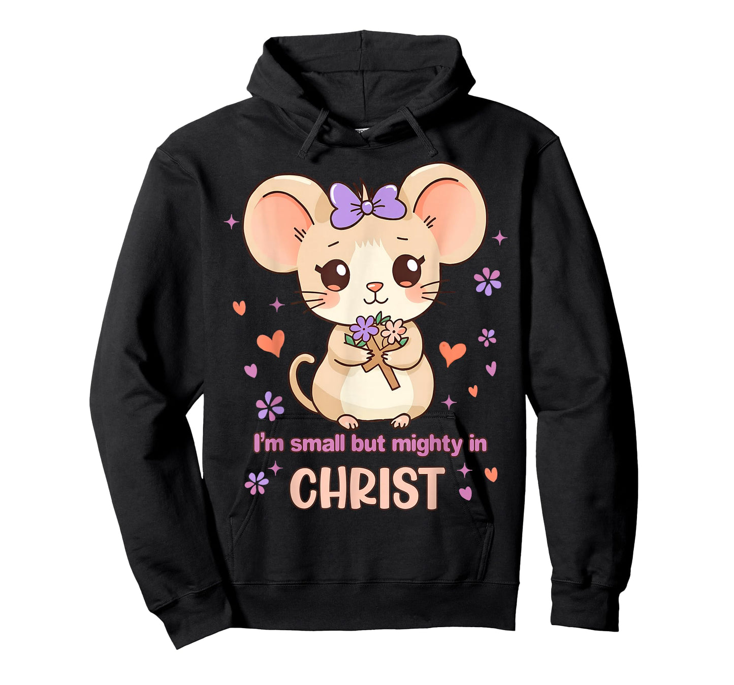 Christian Kids I Am Small But Mighty in Christ Cute Mouse T-Shirt