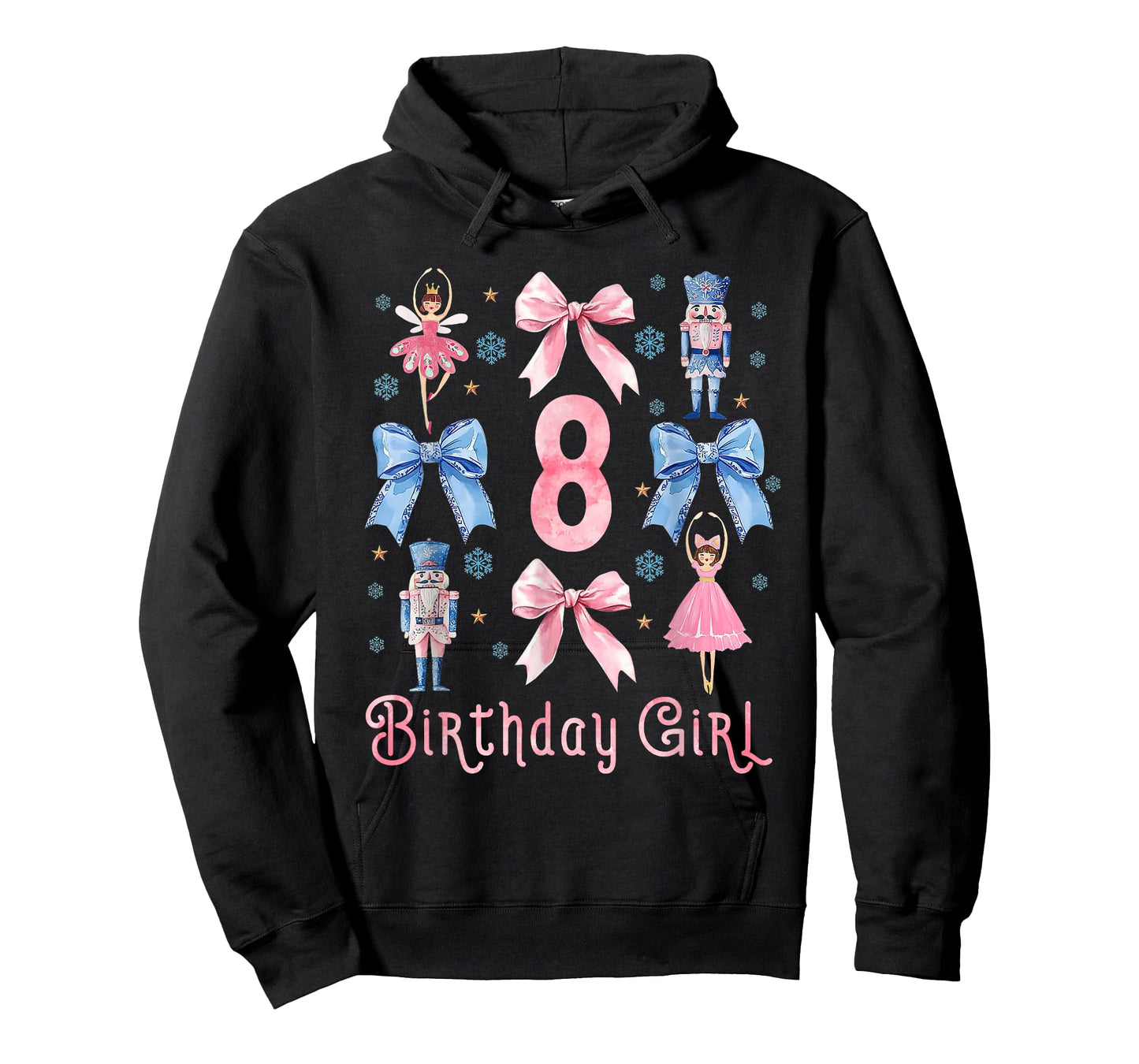My 8th Birthday Coquette Bow 8 Years Old Nutcracker Ballet T-Shirt