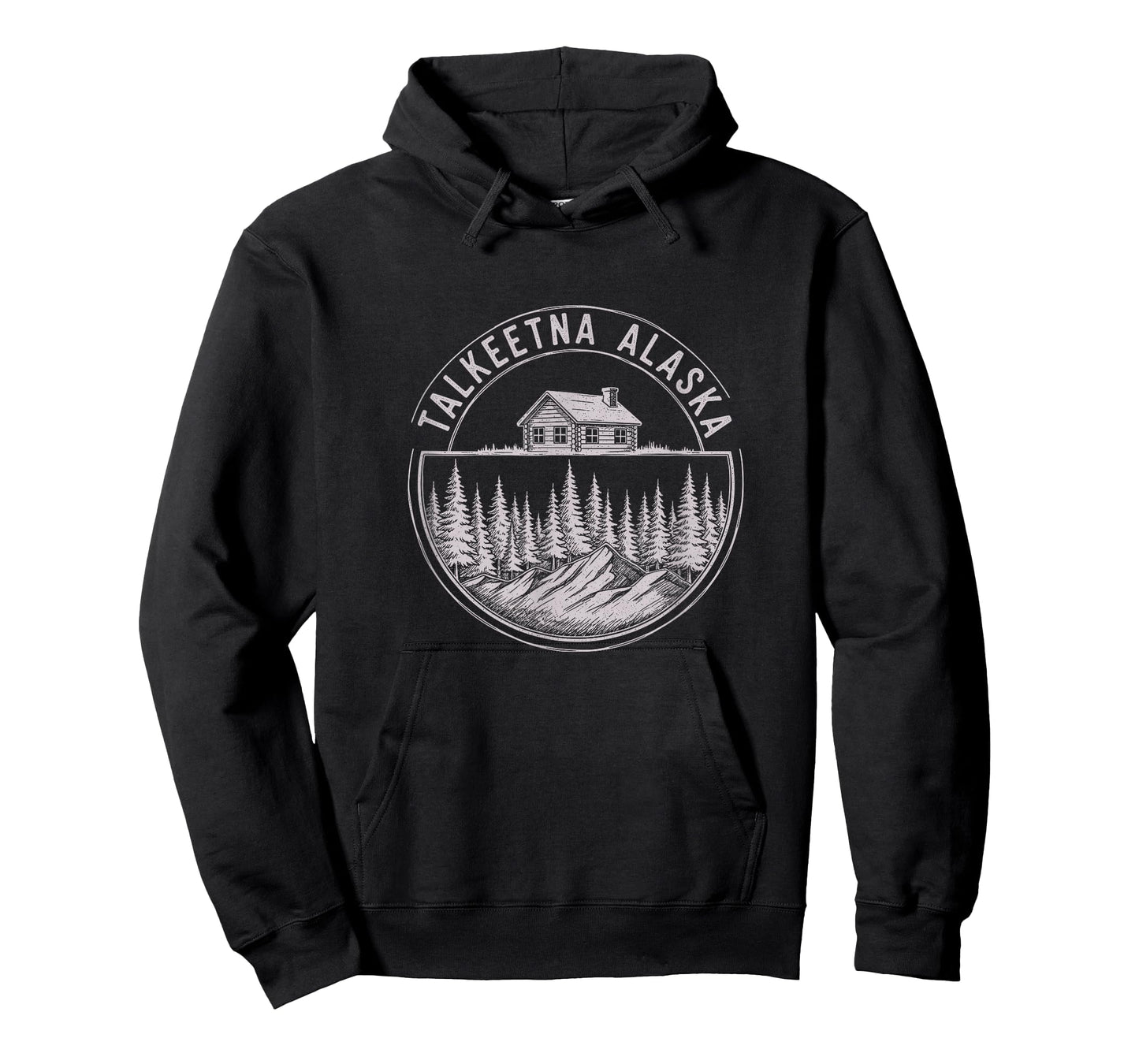 Vintage Talkeetna Alaska Sketch Art Design T-Shirt