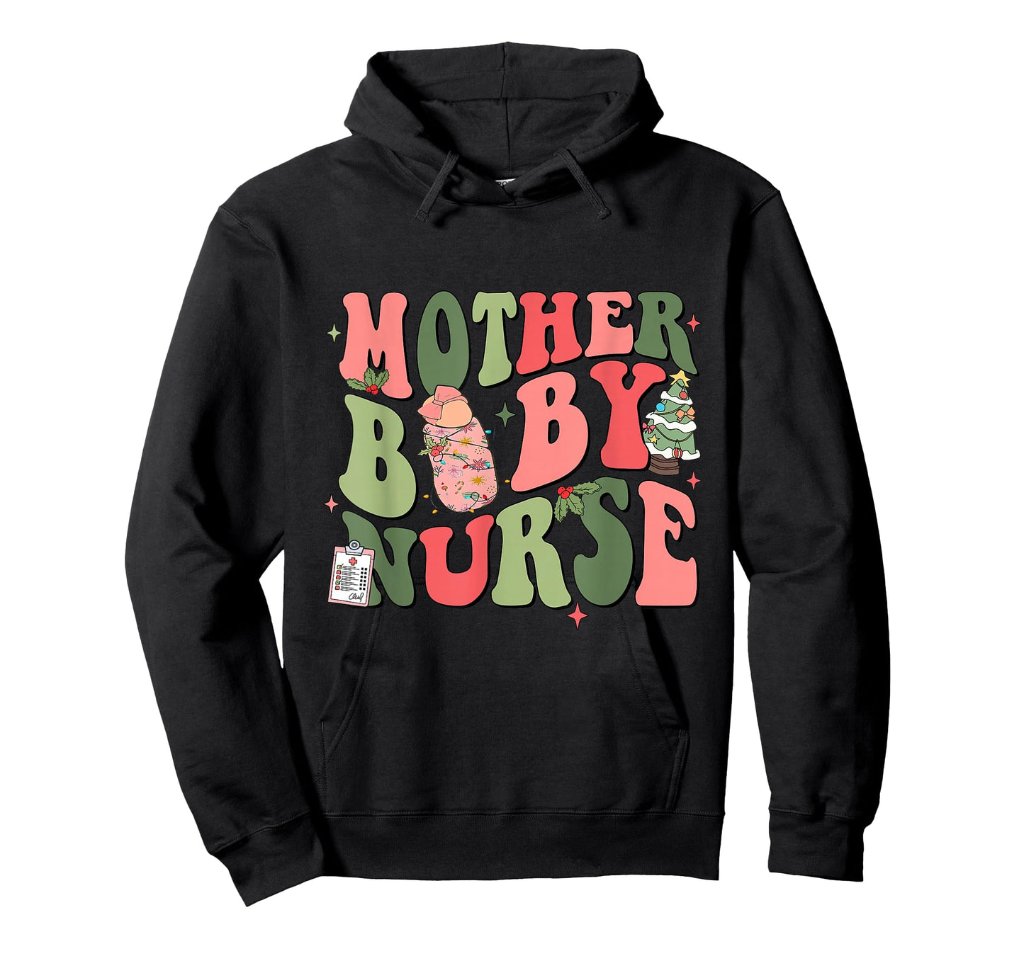 Mother Baby Nurse L&D Baby Nurse Christmas Holiday Xmas T-Shirt