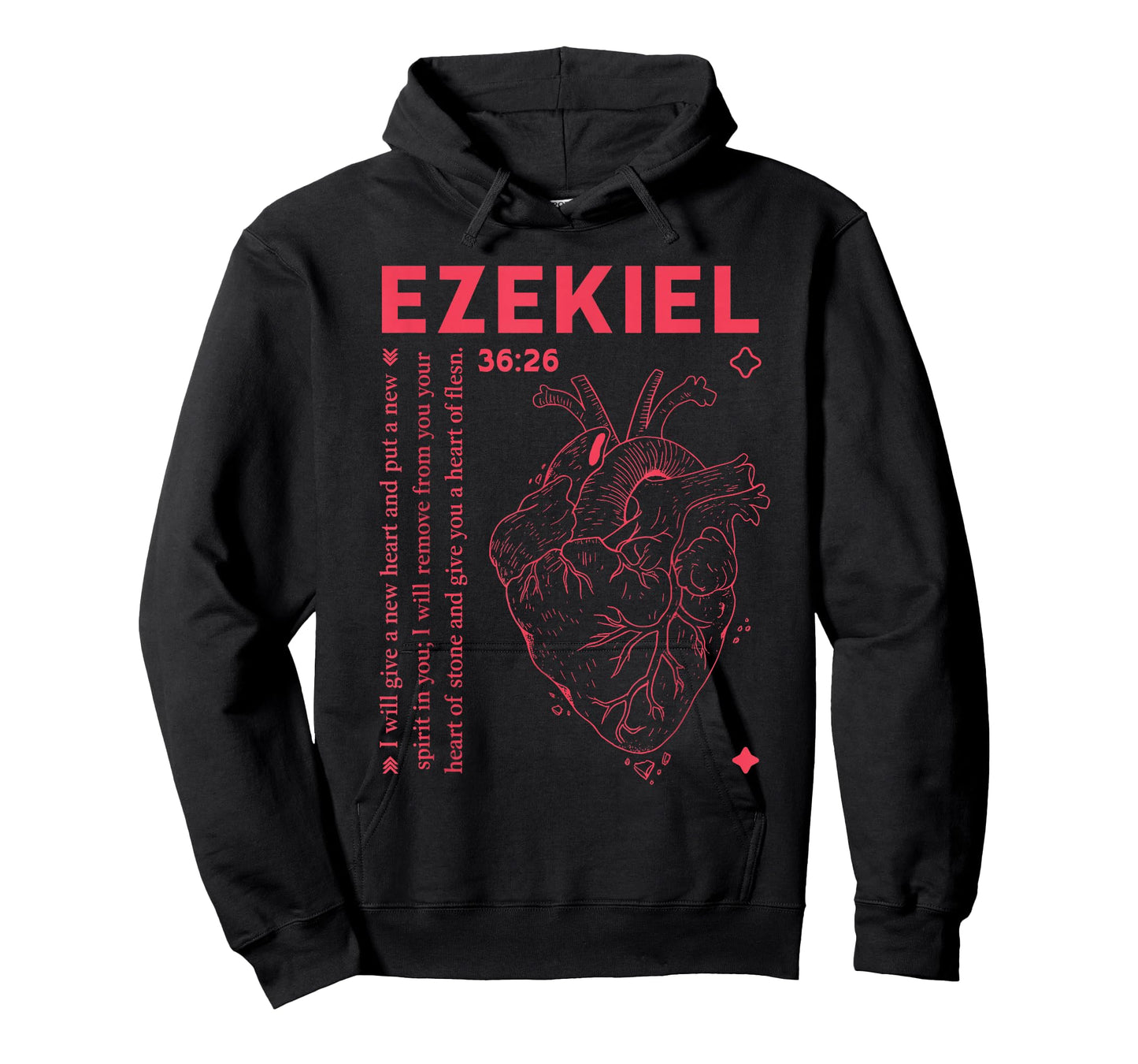 Vintage Ezekiel 36-26 Heart of Flesh Bible Verse Christian T-Shirt