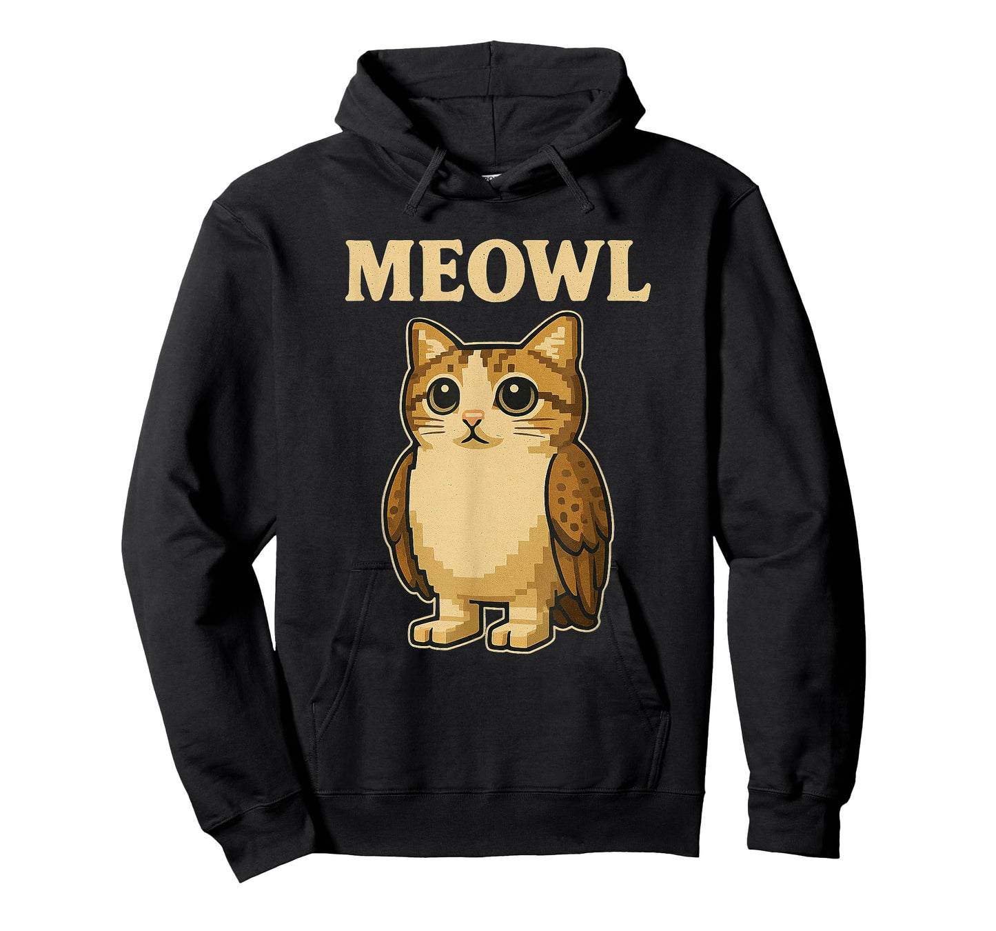 Meowl - Funny Meow Cat Owl Brainrot Slang Gaming Meme T-Shirt