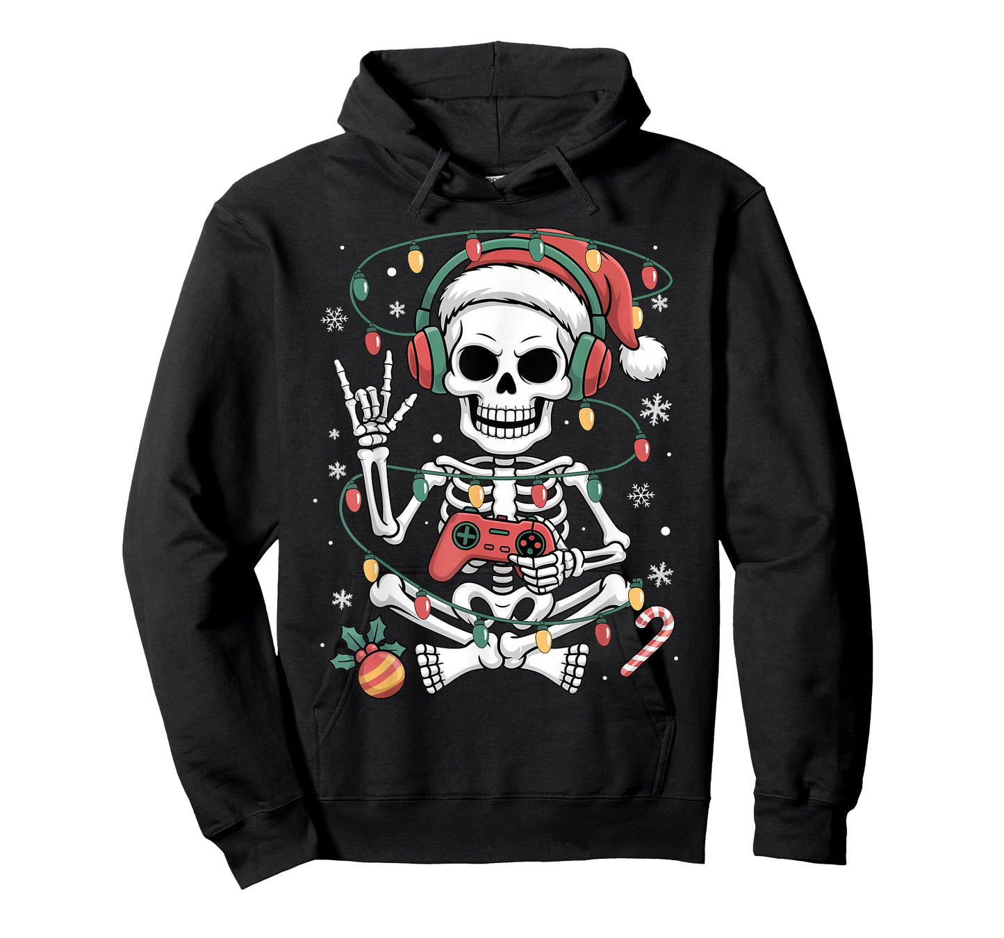 Christmas Skeleton Gamer Video Game Gaming Boys Men Kids T-Shirt