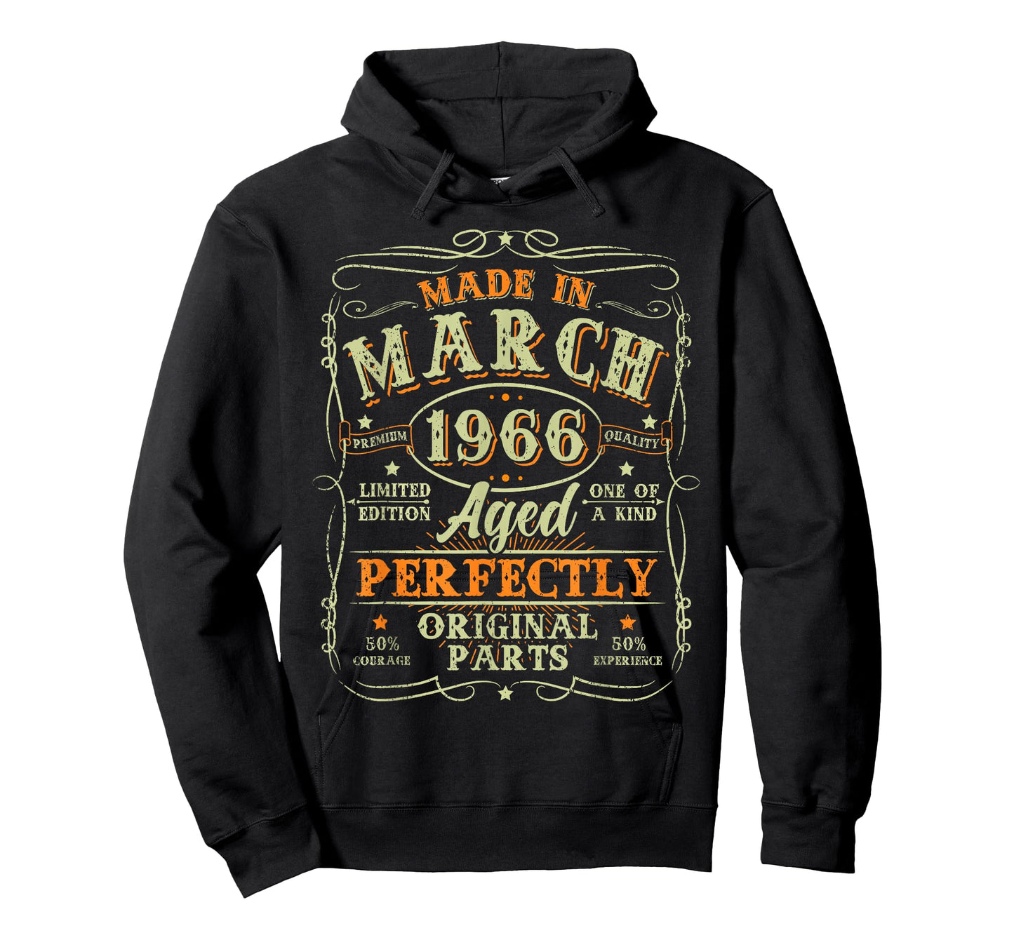 60 Years Old Men Made in March 1966 Vintage 60th Birthday T-Shirt