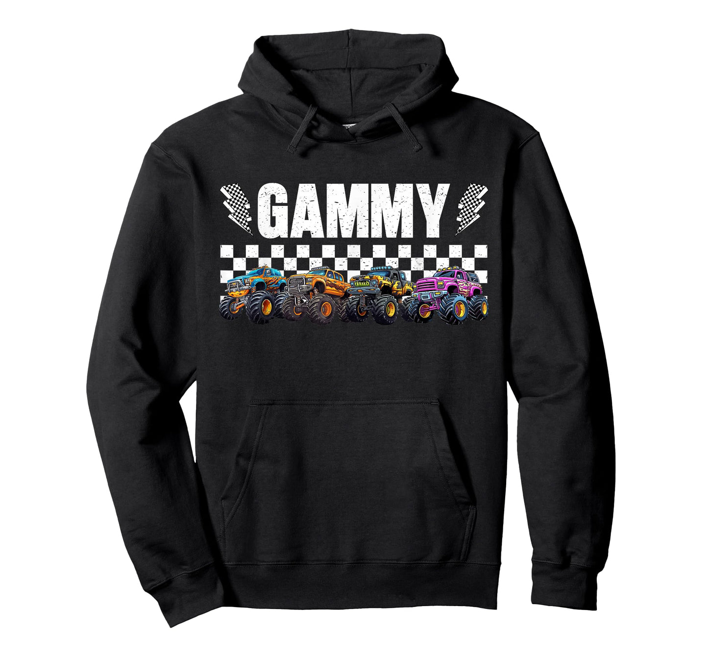Gammy Retro Monster Truck Family Crew Birthday Matching T-Shirt