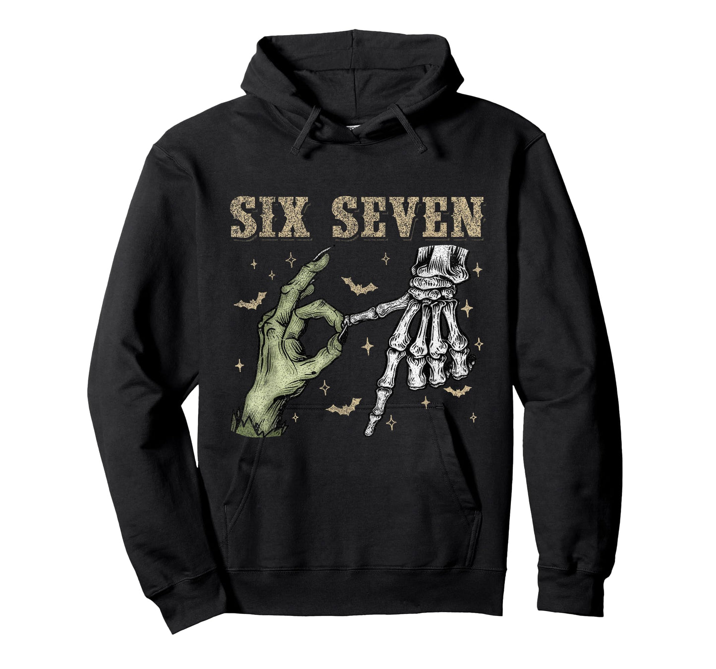 Six Seven 6 7 Halloween 67 Spooky Skeleton Monster Hands T-Shirt