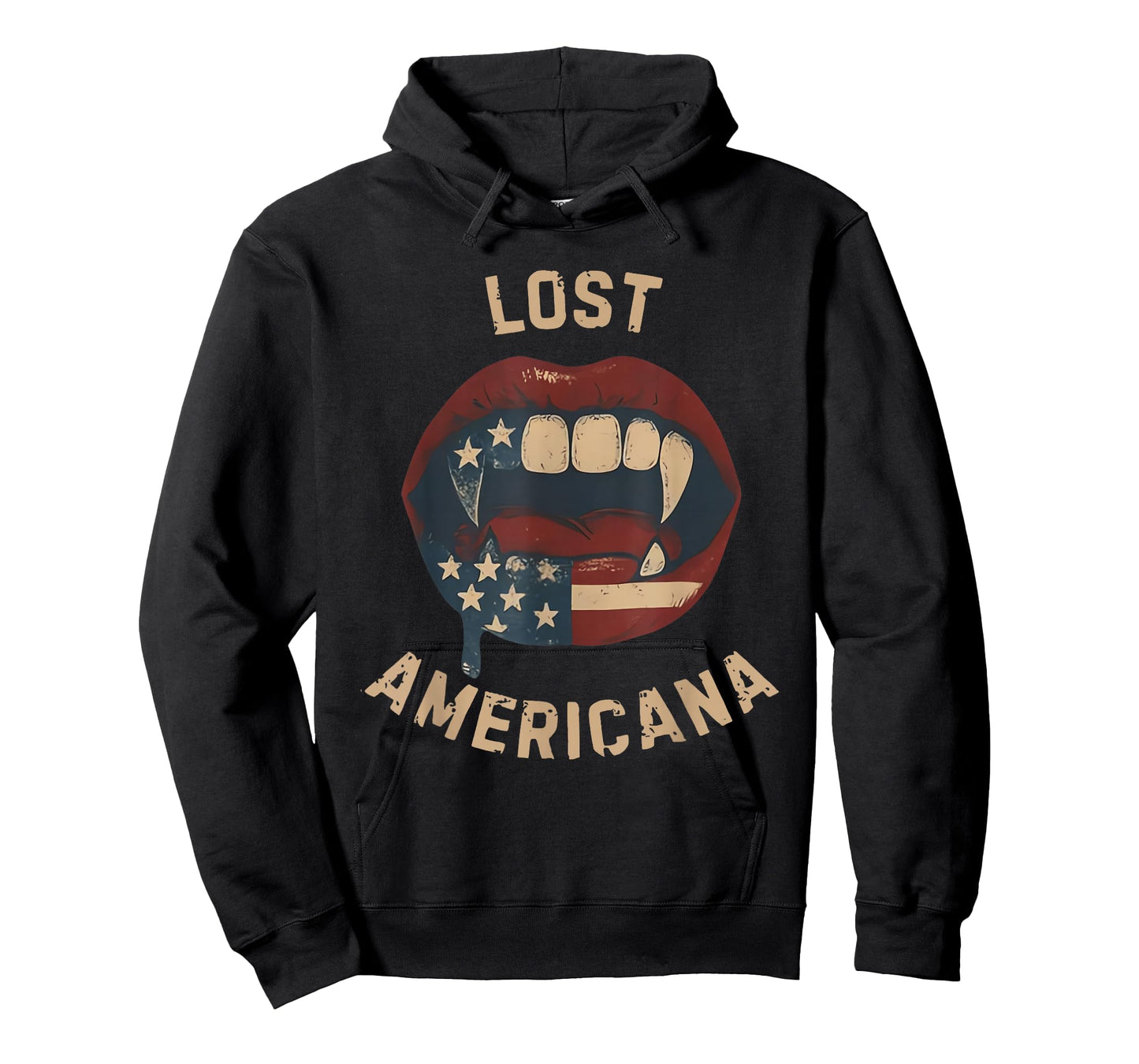 Lost Americana Vintage Vampire Patriotic Retro USA T-Shirt