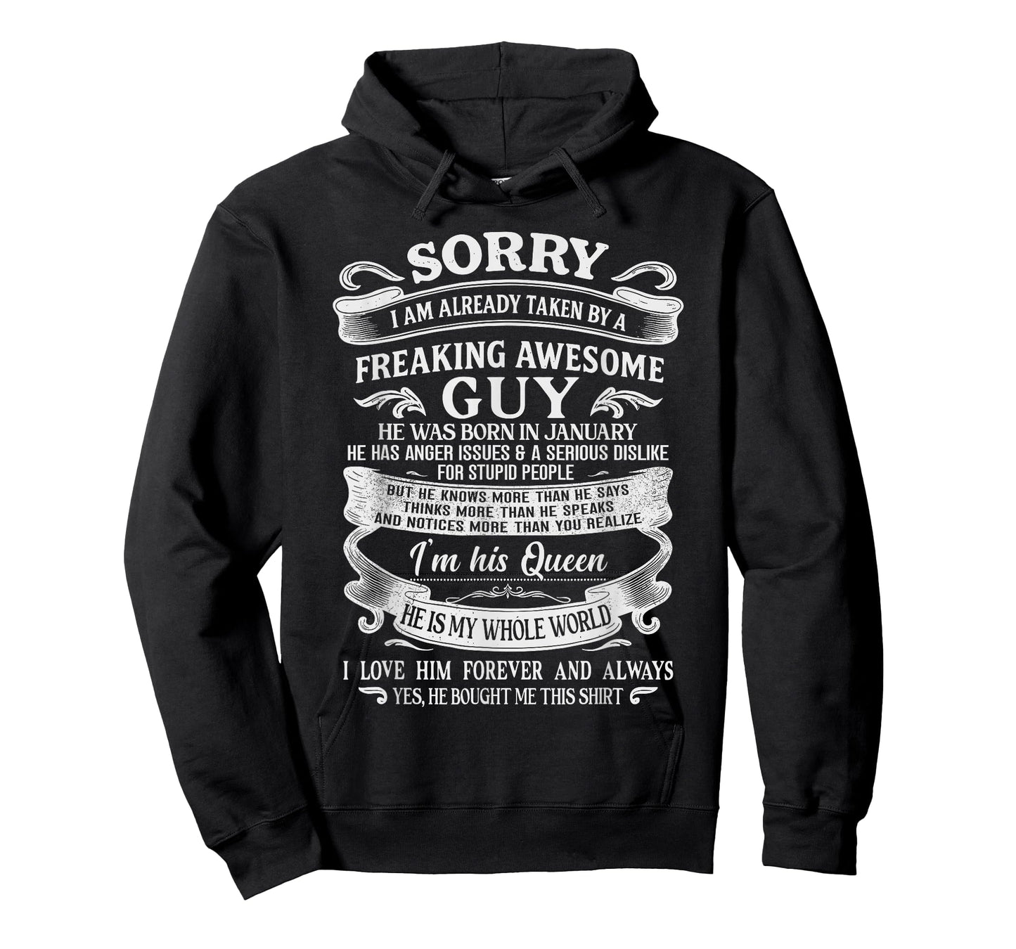 I Am Already Taken by Freaking Awesome Guy Born in January T-Shirt