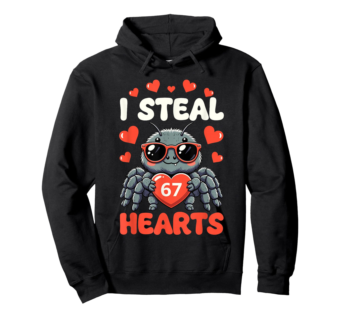 I Steal Hearts Spider 6 7 Meme Valentine's Cute Gen Alpha T-Shirt