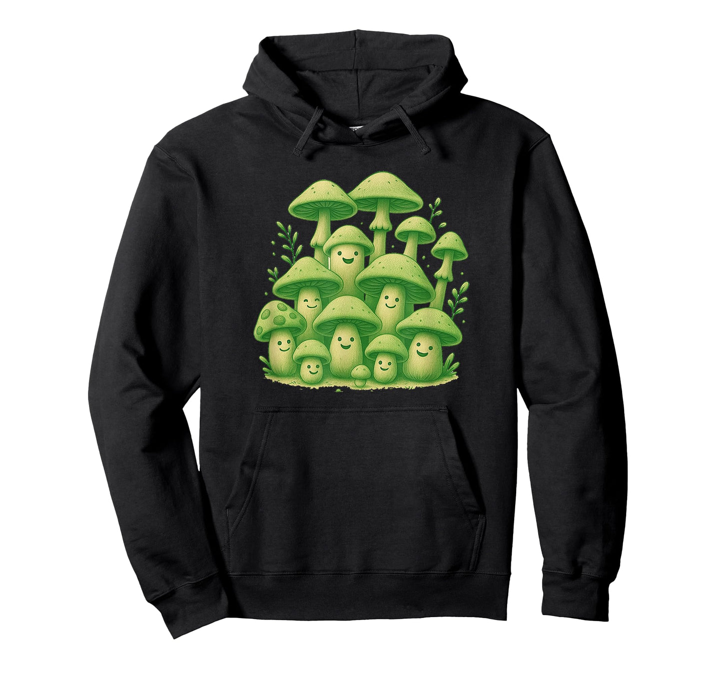 Smiling Mushroom Gang - Funny Forest Vibes Design T-Shirt