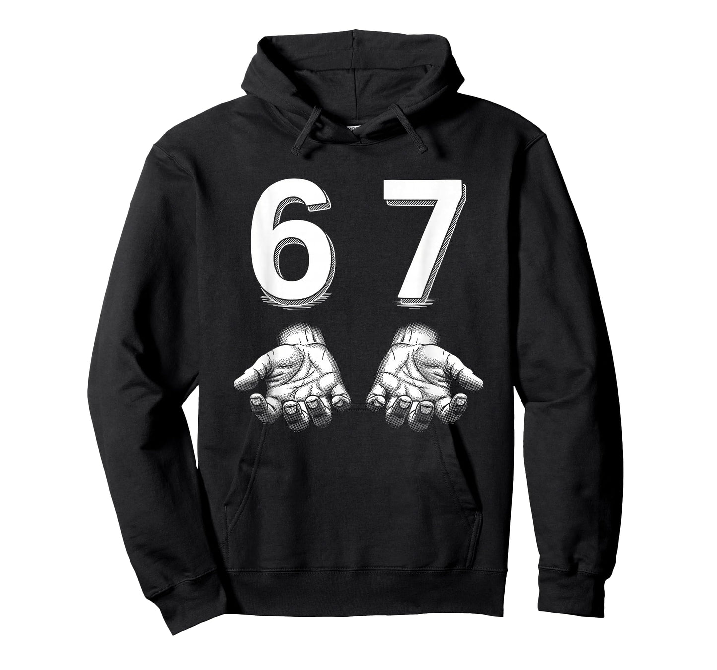Funny Six Seven 67 Meme Gen Alpha Slang Hands T-Shirt