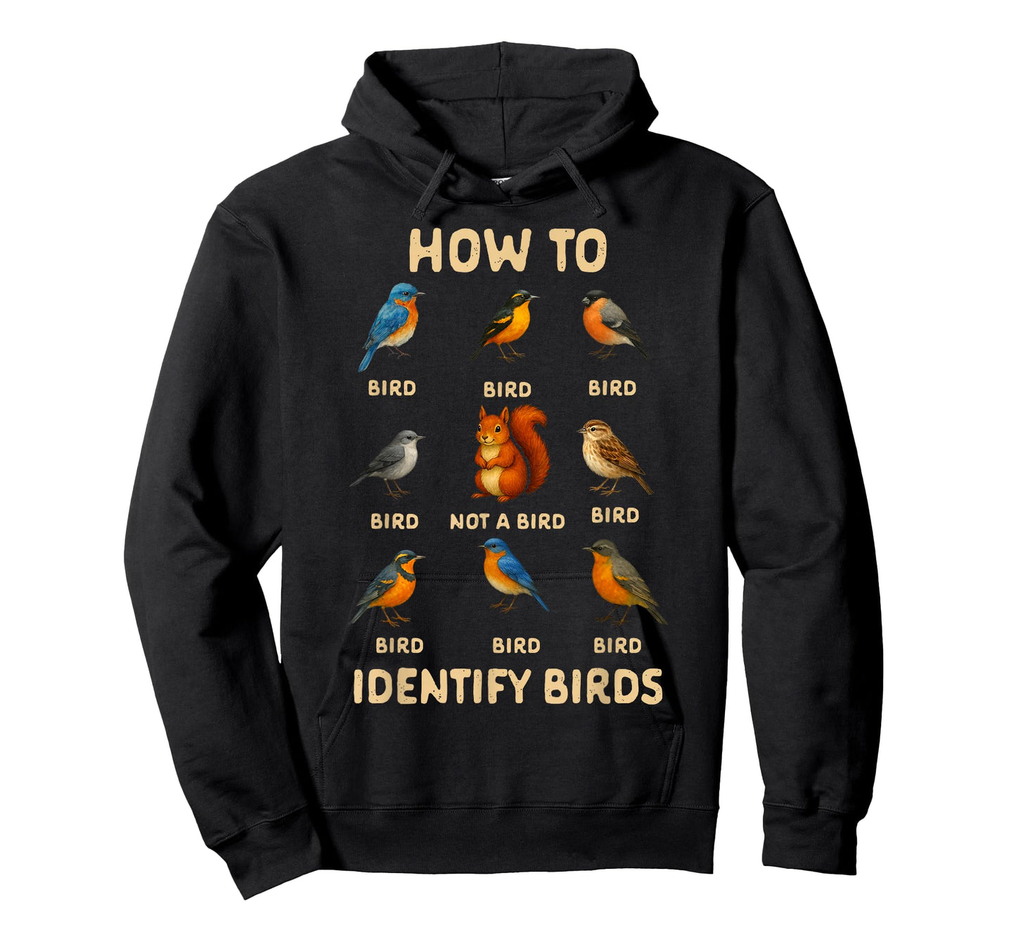 Bird Lover Bird Whisperer Squirrel How to Identify Birds T-Shirt