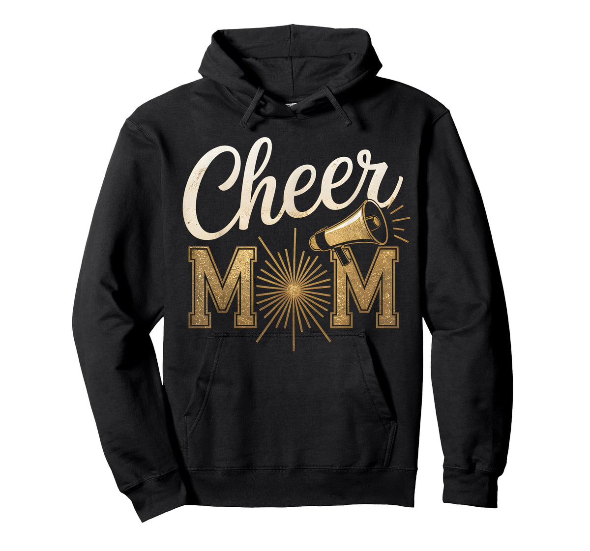 Cheer Gold Cheerleader Cheerleading Mom Game Day Design T-Shirt