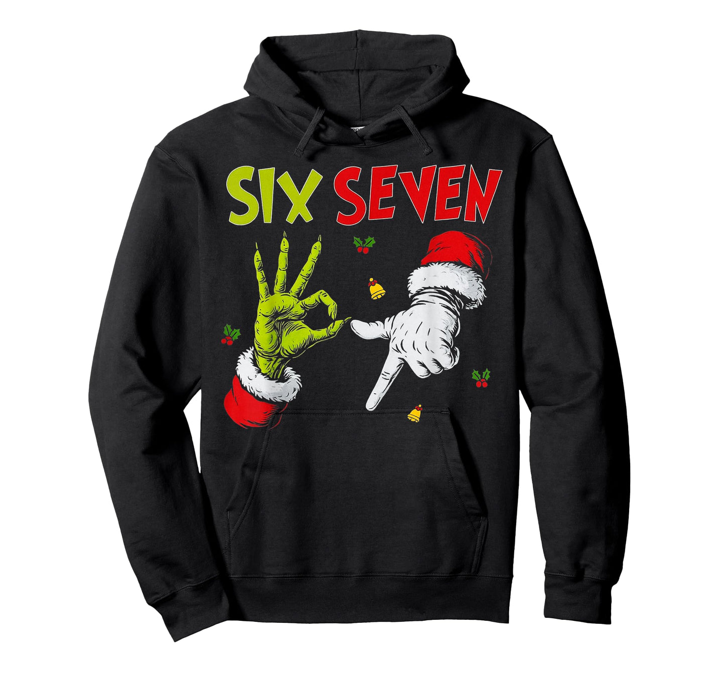 Six Seven Santa Hand Funny Viral Meme 67 Theme 6 7 Christmas T-Shirt