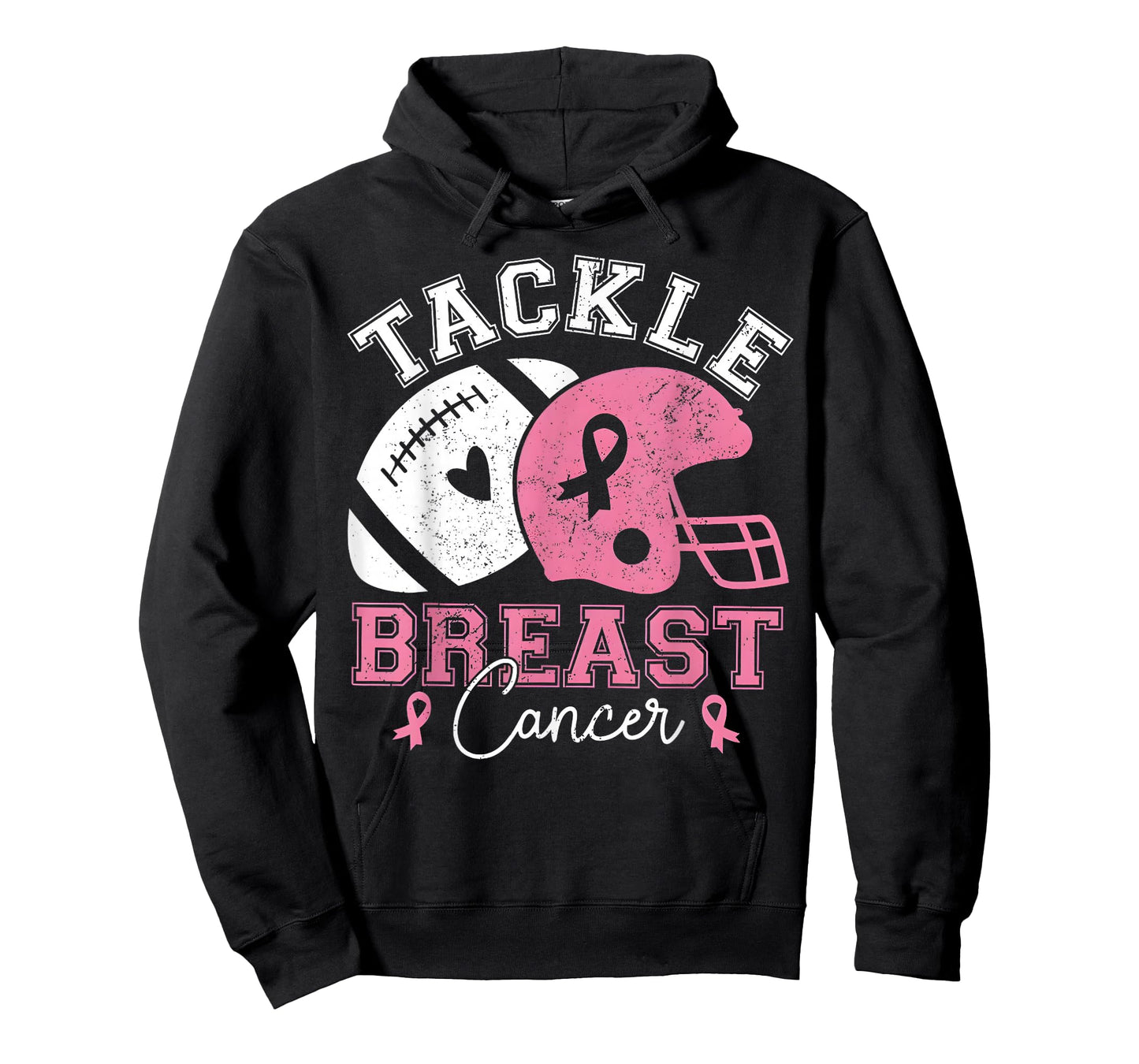 Tackle Breast Cancer Awareness Pink Ribbon American Football T-Shirt