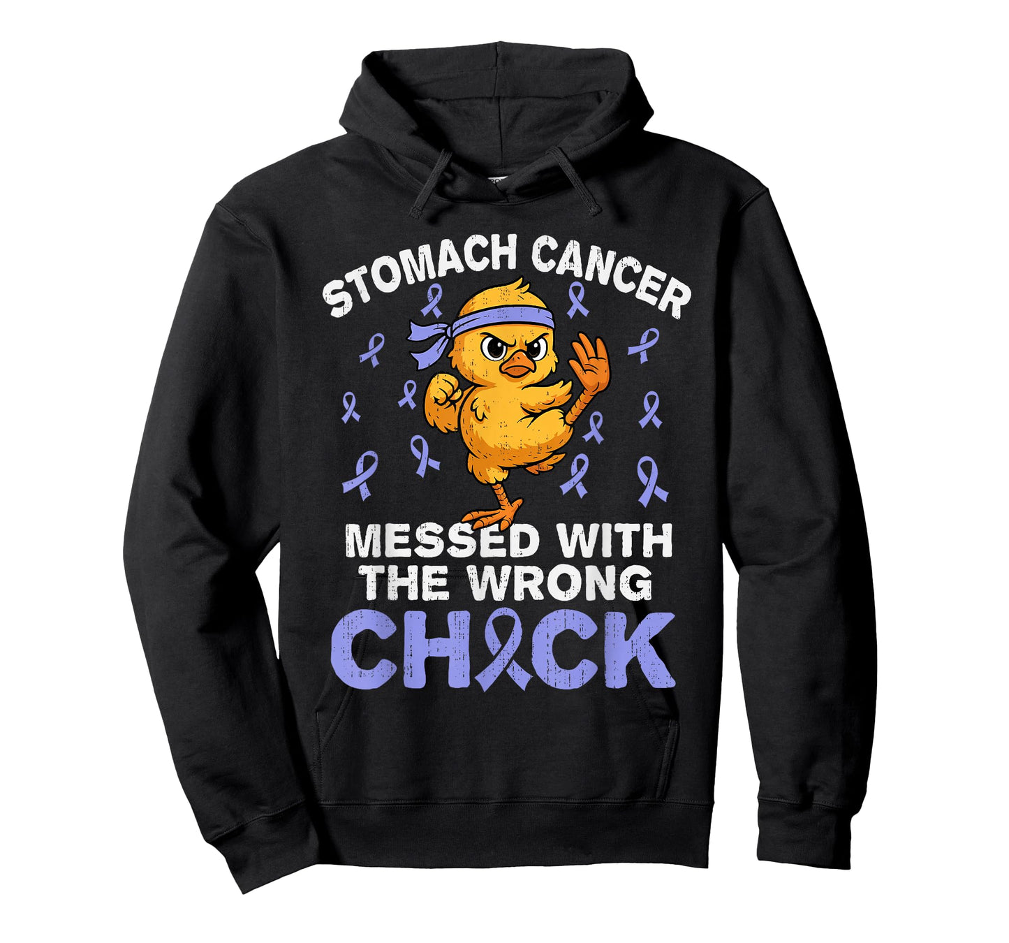 Funny Stomach Cancer Awareness Ribbon Periwinkle Blue T-Shirt