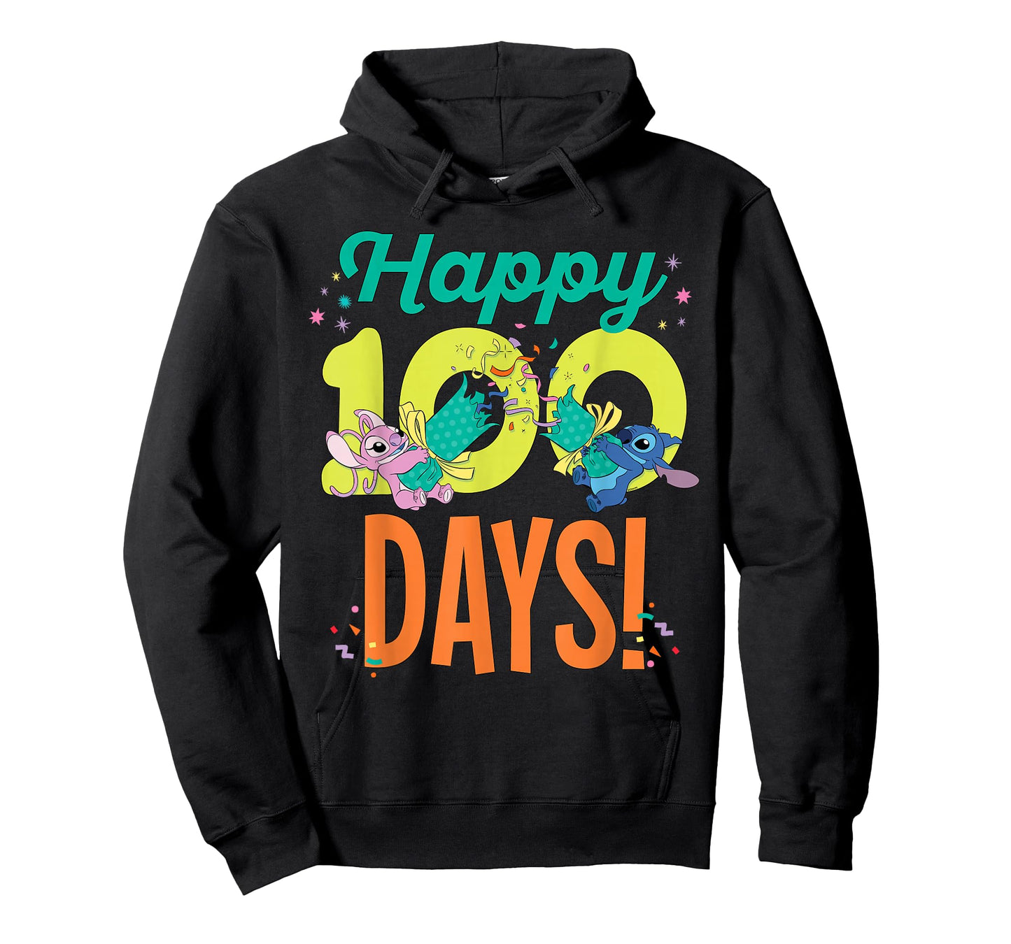 Disney Stitch & Angel Happy 100 Days of School 100th Day T-Shirt