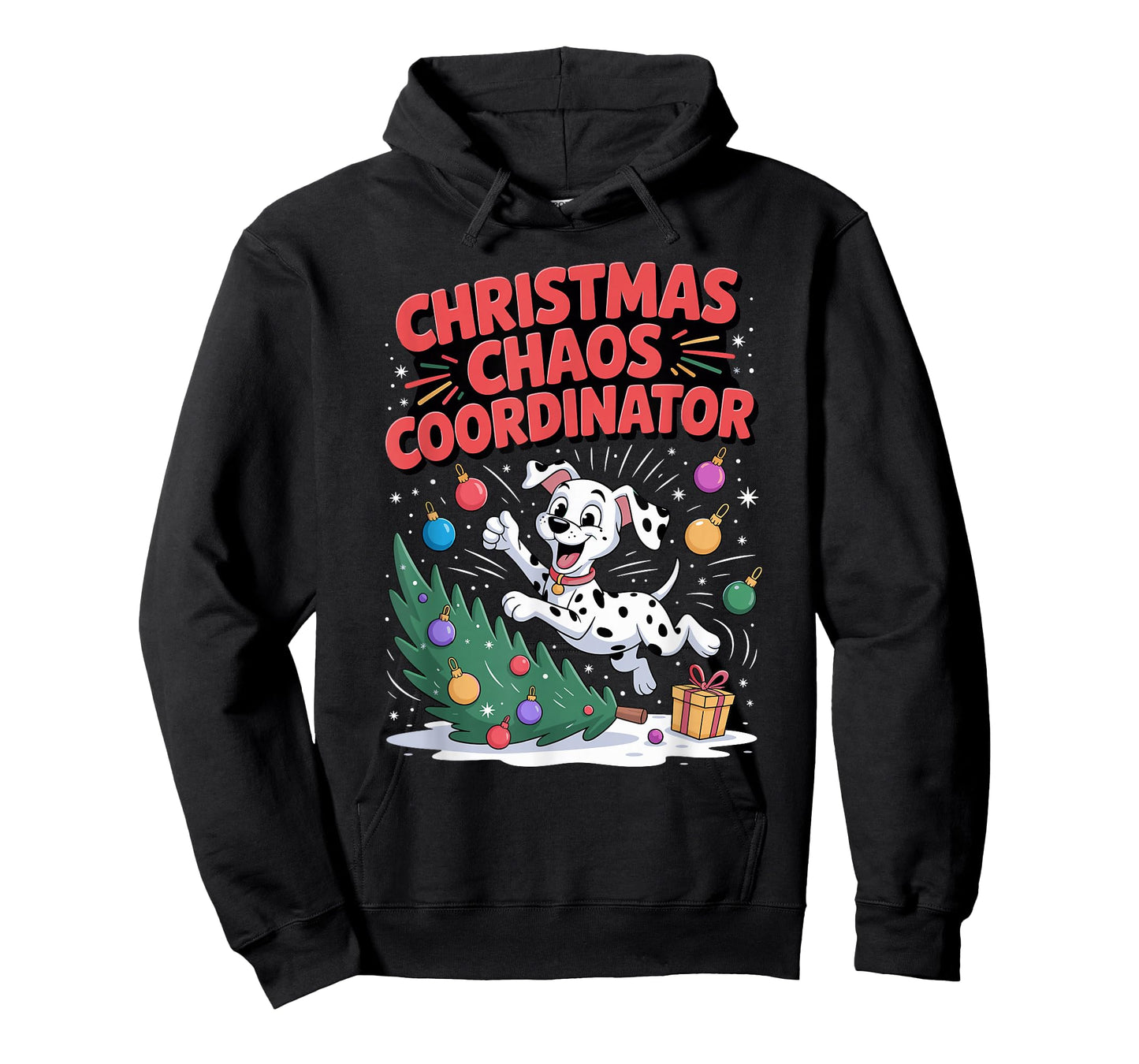 Christmas Chaos Coordinator Xmas Puppy Funny Dalmatian T-Shirt