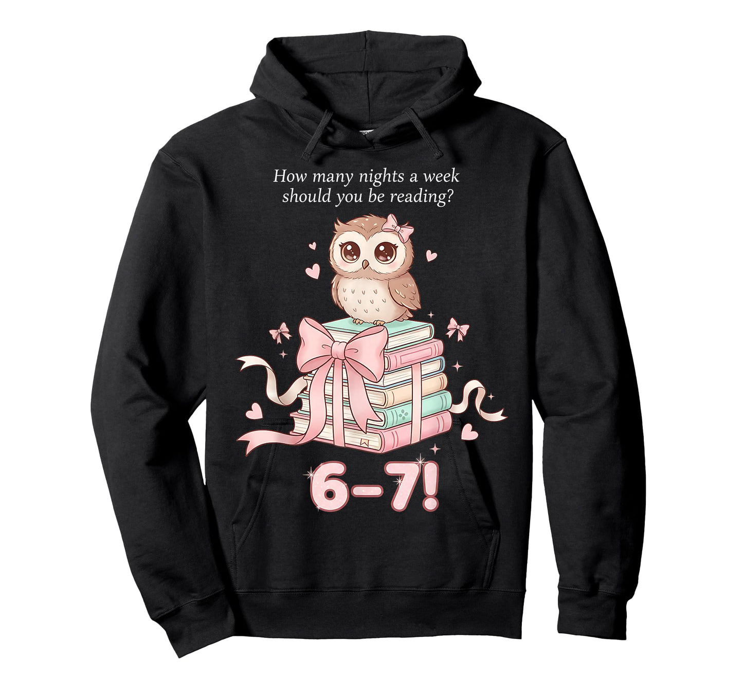 How Many Nights Reading 67 Meme Six Seven Pink Coquette Bow T-Shirt