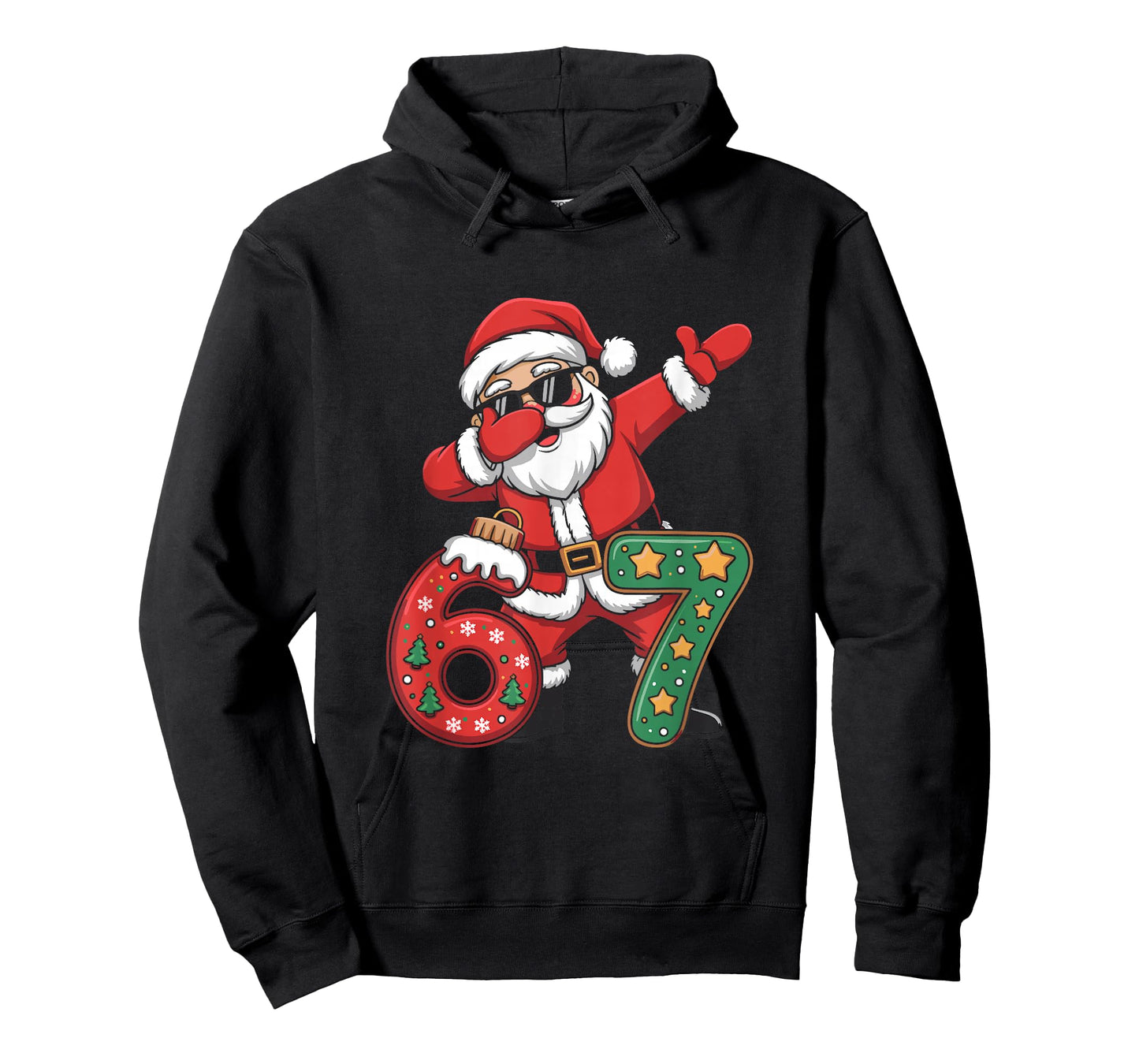 Funny Six Seven 6 7 Meme Santa Dab Christmas Dabbing T-Shirt
