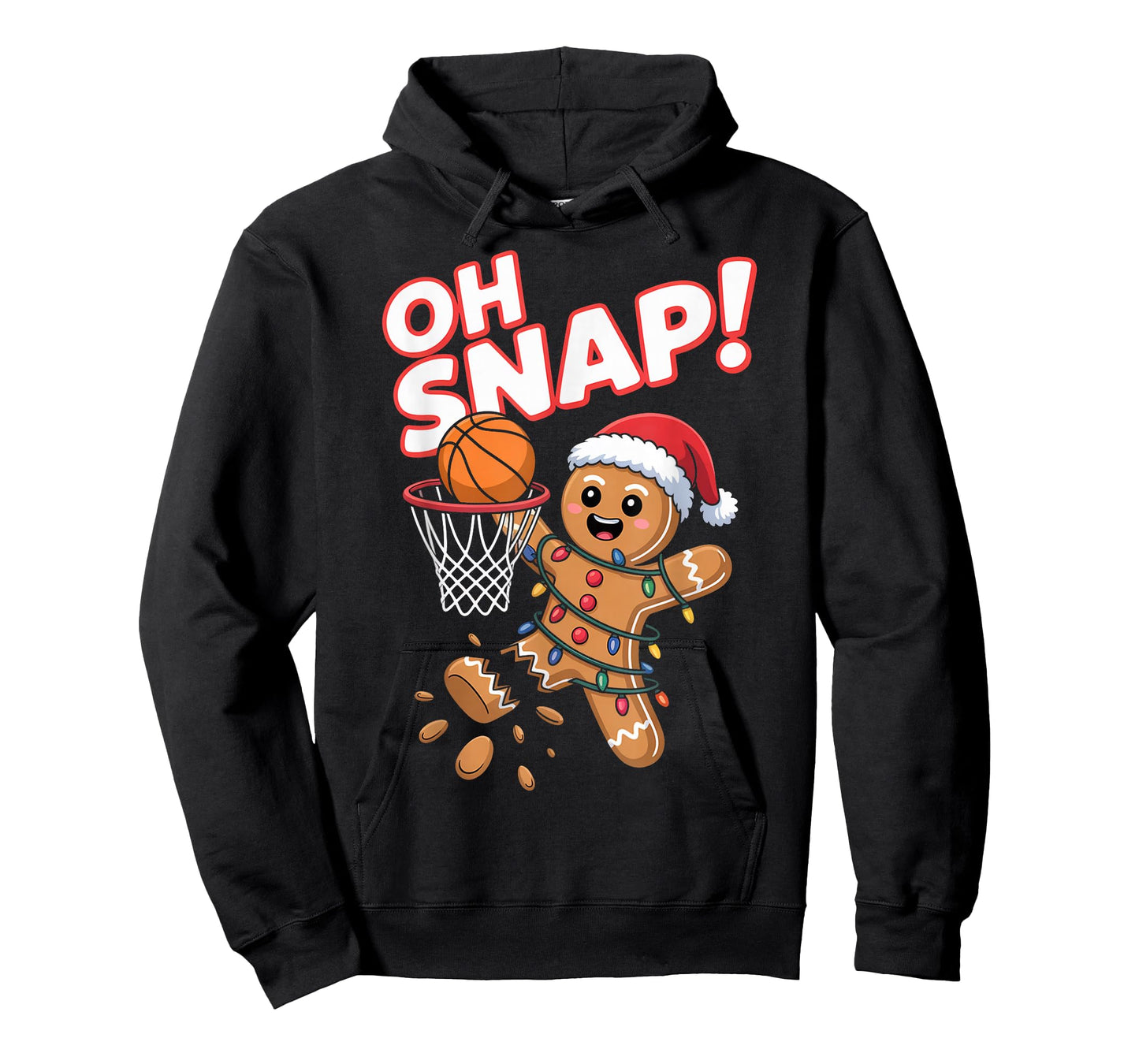 Oh Snap! Gingerbread Man Funny Xmas Basketball T-Shirt