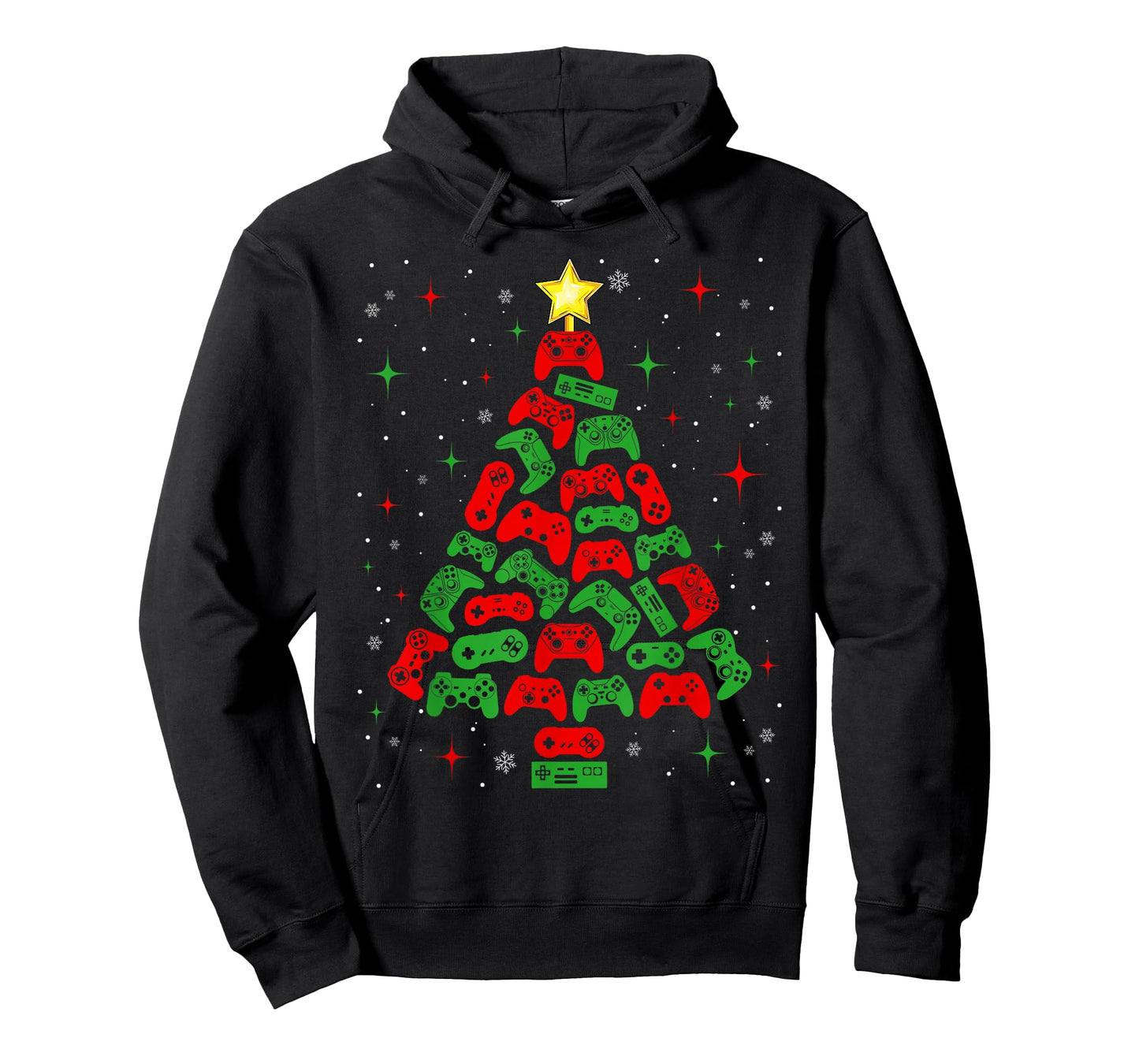 Merry Christmas Gaming Controllers Xmas Tree Gamers Boys Men T-Shirt