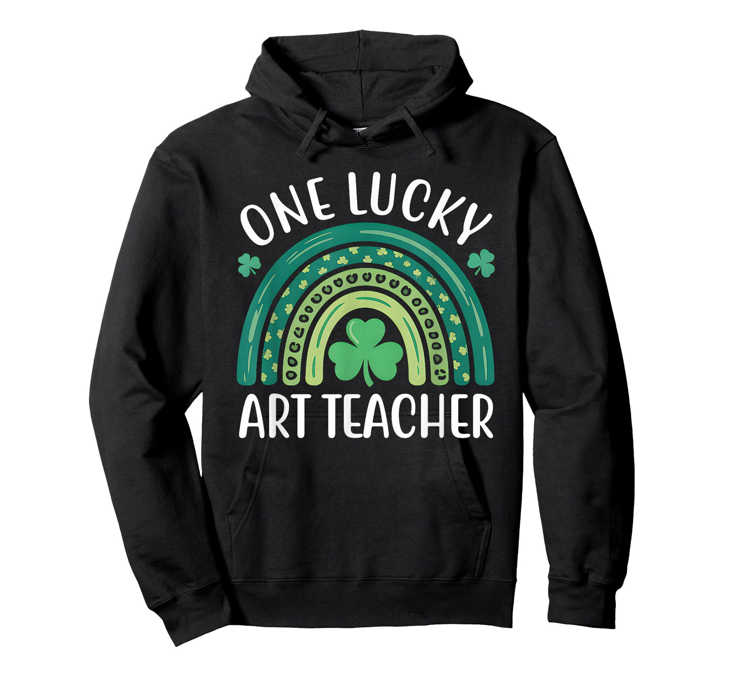 One Lucky Art Teacher St Patricks Day Women Funny Rainbow T-Shirt